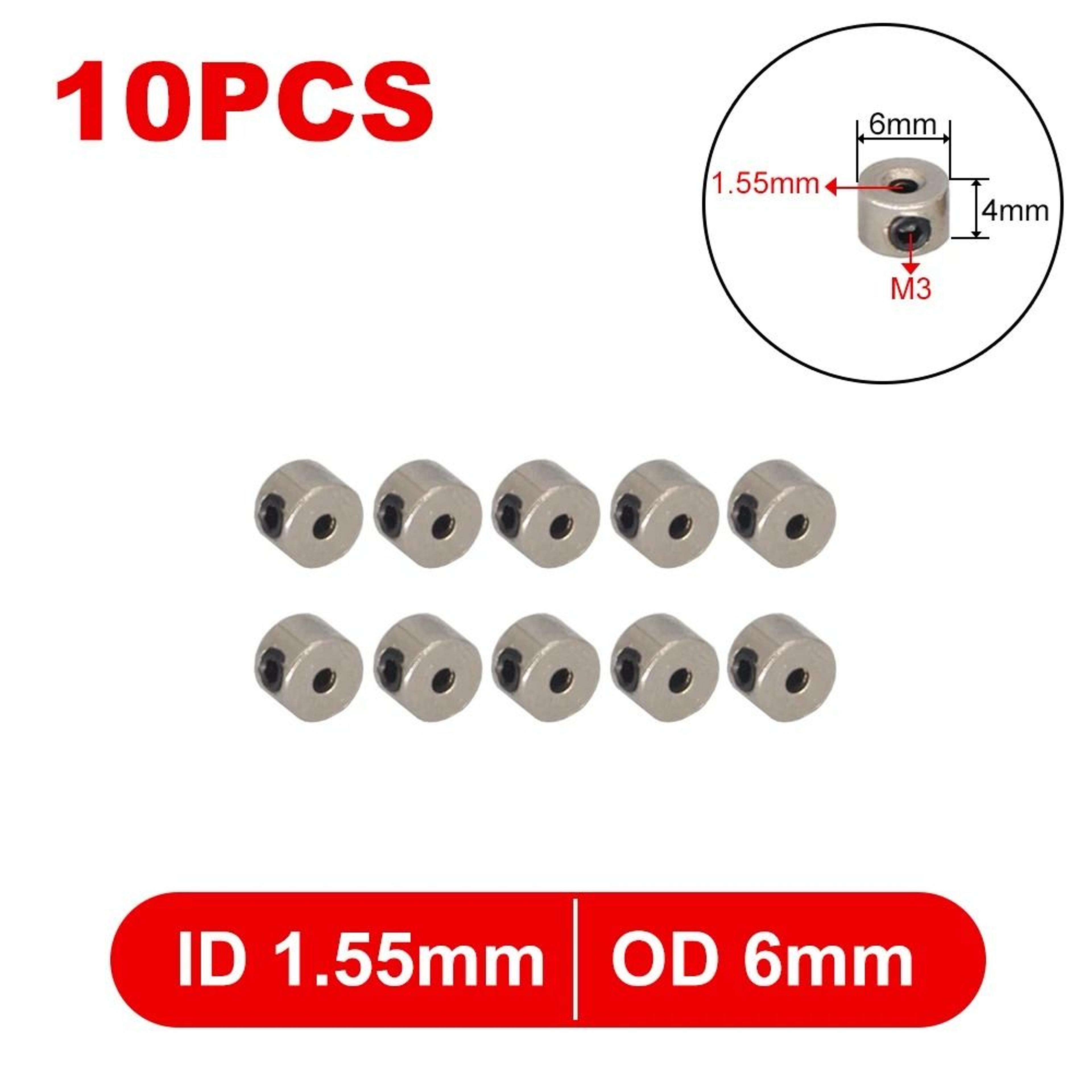 10Pcs Metal Wheel Lock Collar Shaft Axle Bushing Landing Gear Stopper For RC Model 6