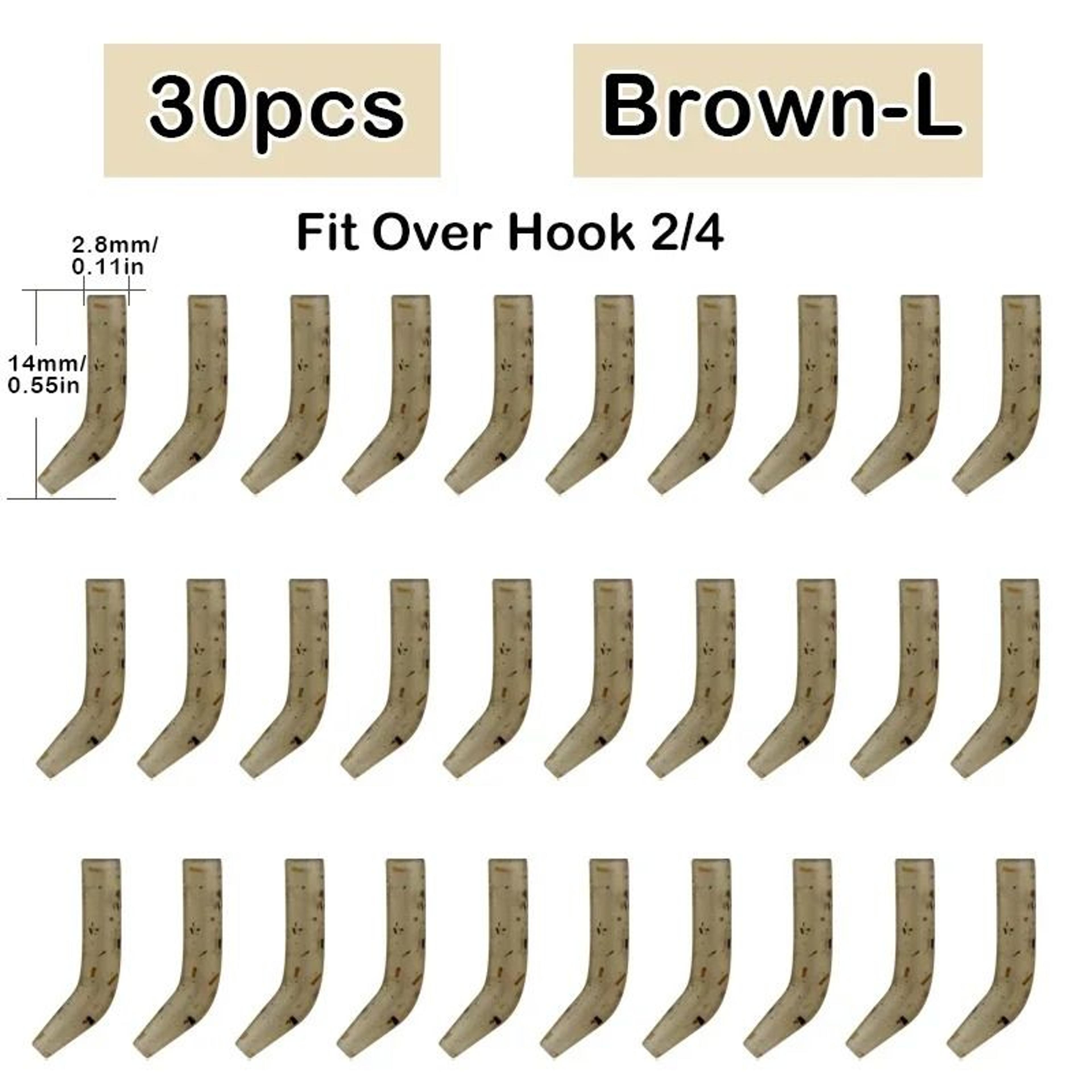 30Pcs Carp Fishing Hook Kickers D Rig Aligner Sleeves Terminal Tackle 12