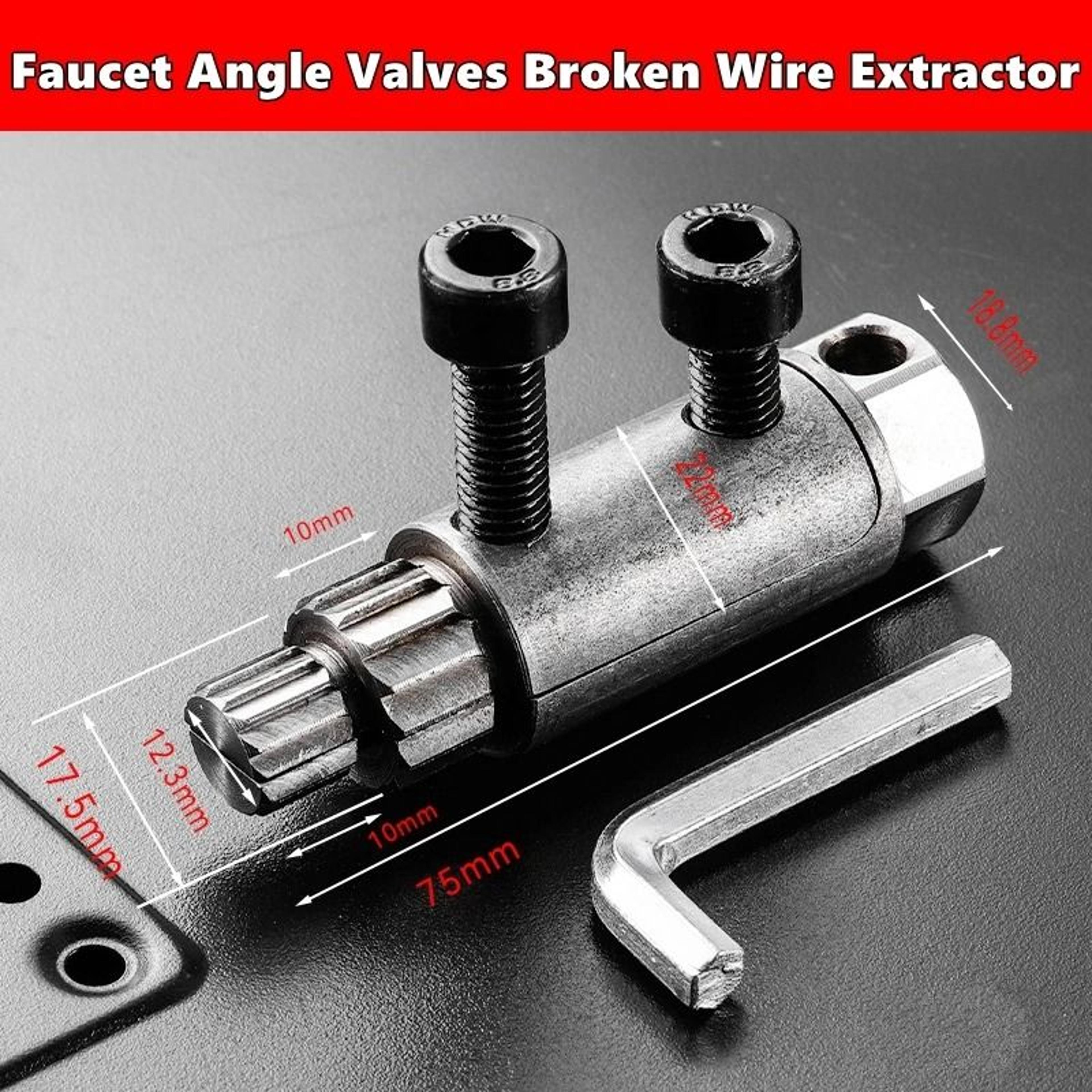 Universal Broken Water Pipe Screw Extractor Tool For 12  34 Angle Valves 6