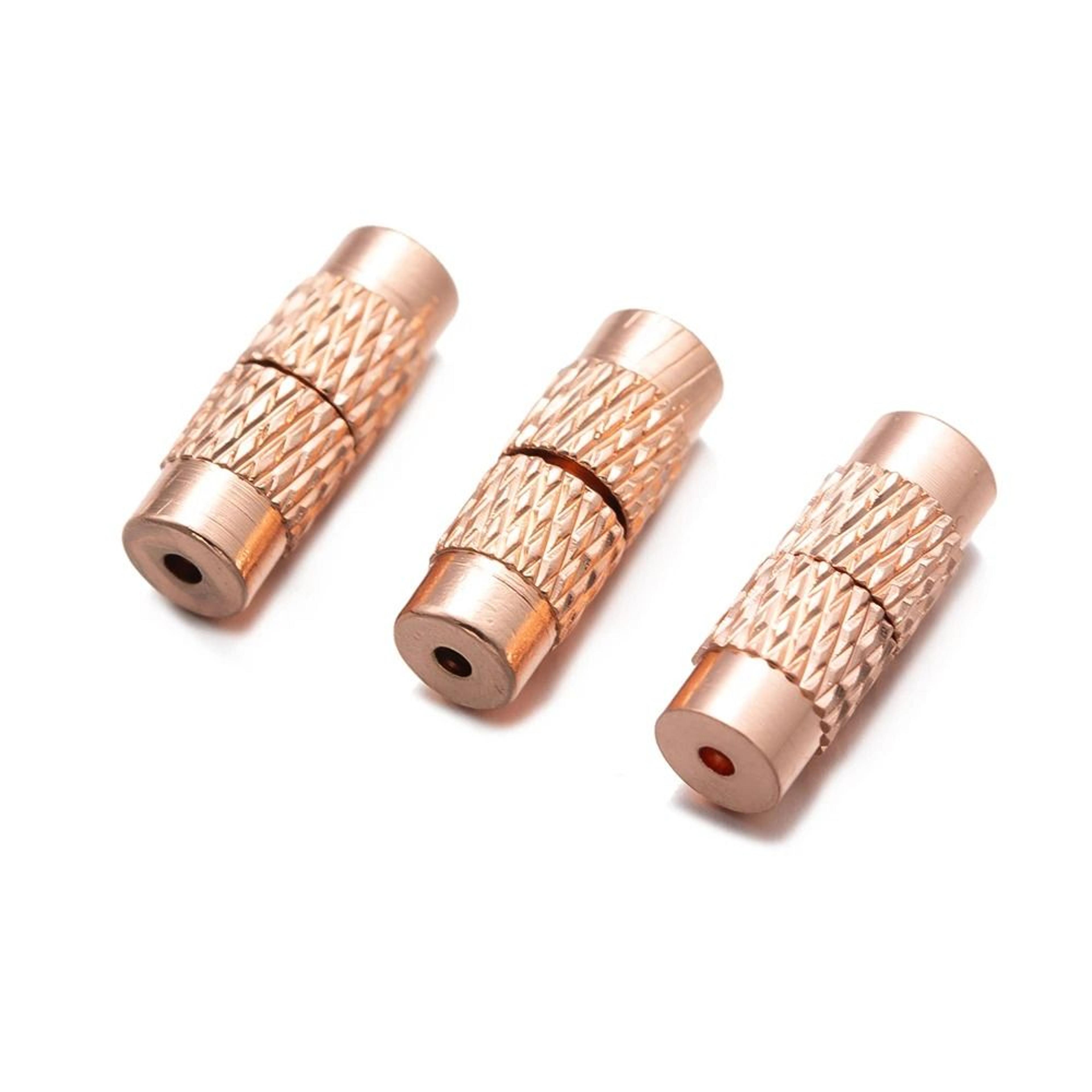 20Pcs Brass Screw Barrel Clasps Threaded Lock Connectors For DIY Jewelry 8