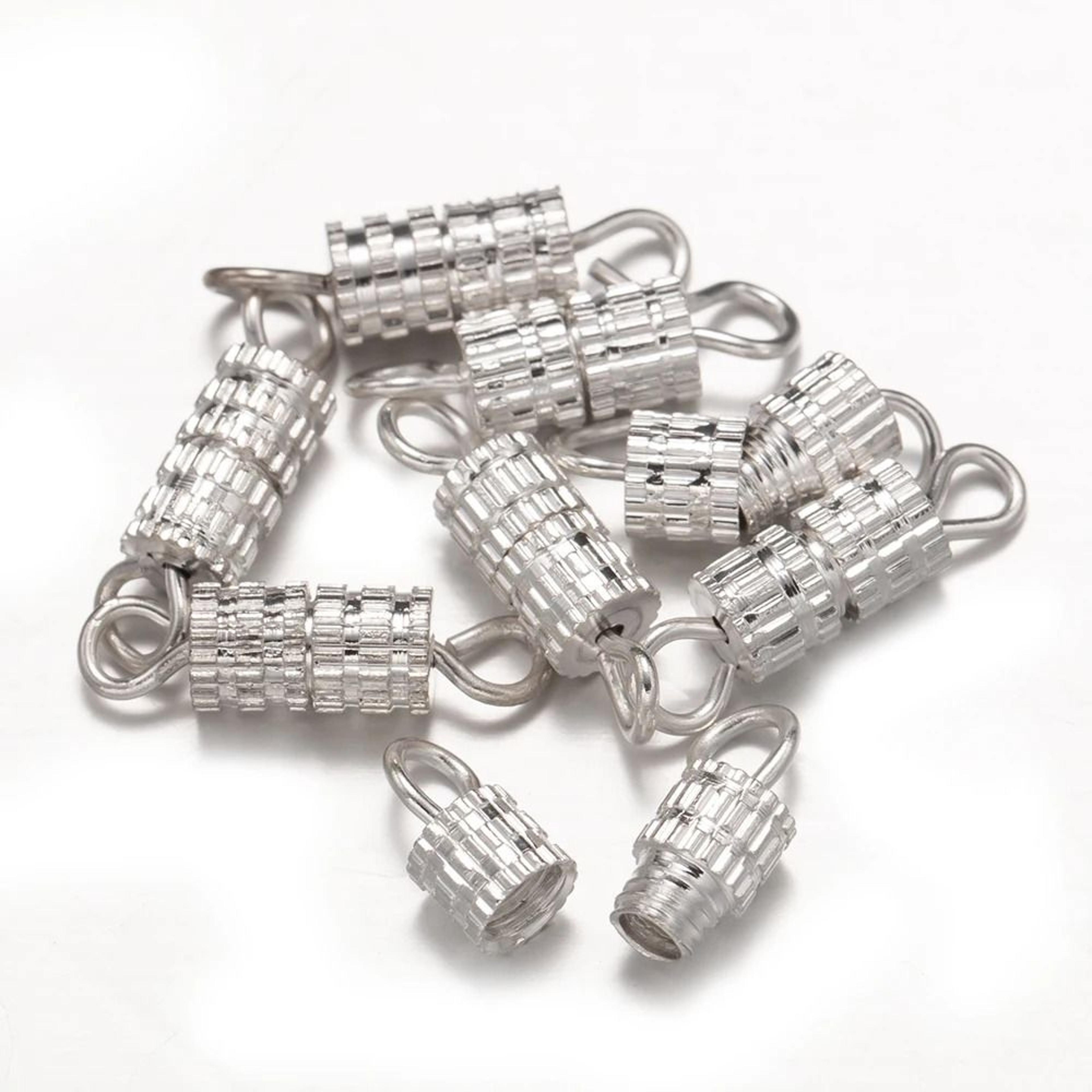 20Pcs Brass Screw Barrel Clasps Threaded Lock Connectors For DIY Jewelry 15