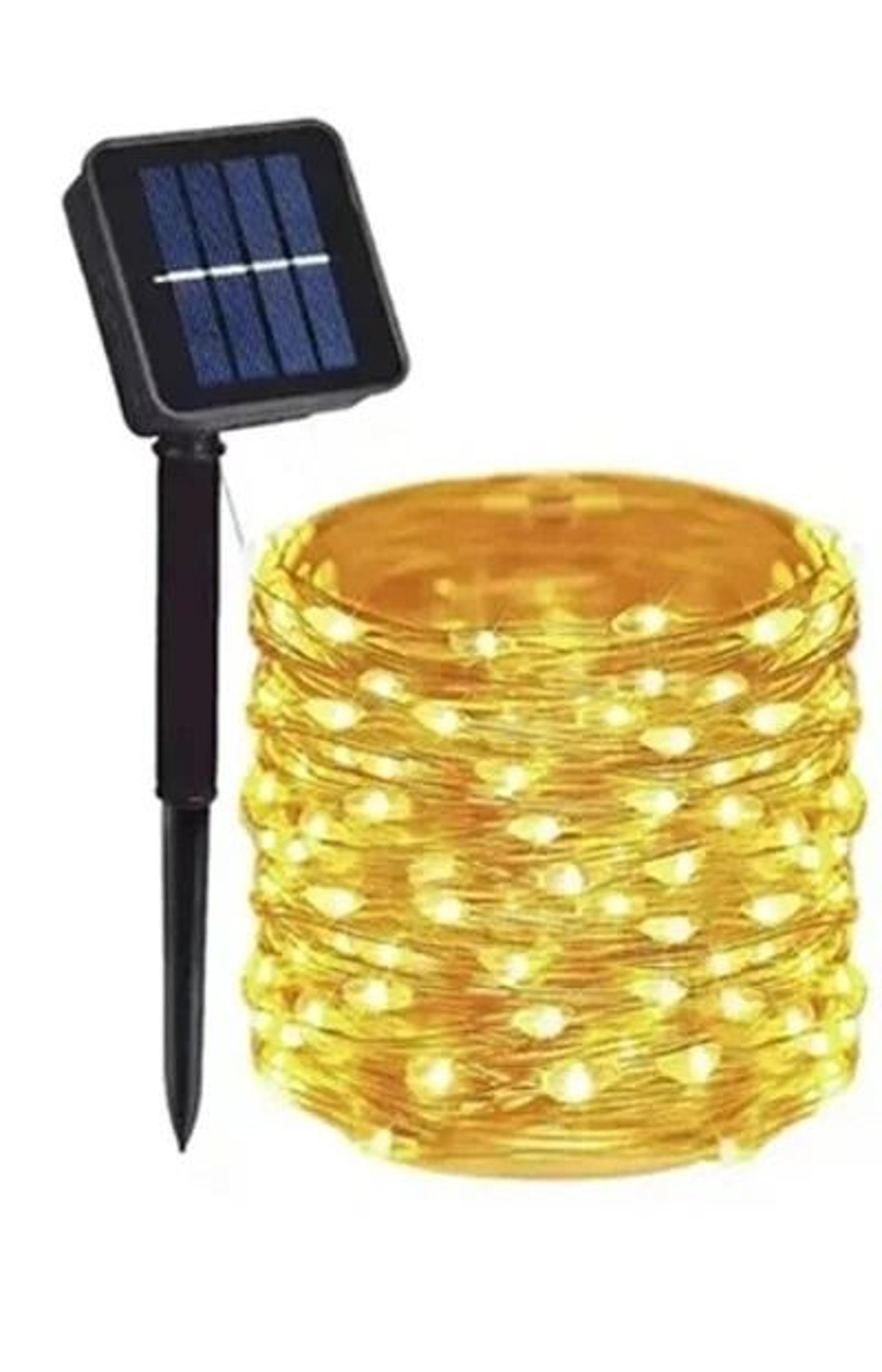 Solar Fairy String Lights Outdoor Waterproof Warm White LED Garden Tree Decor 7
