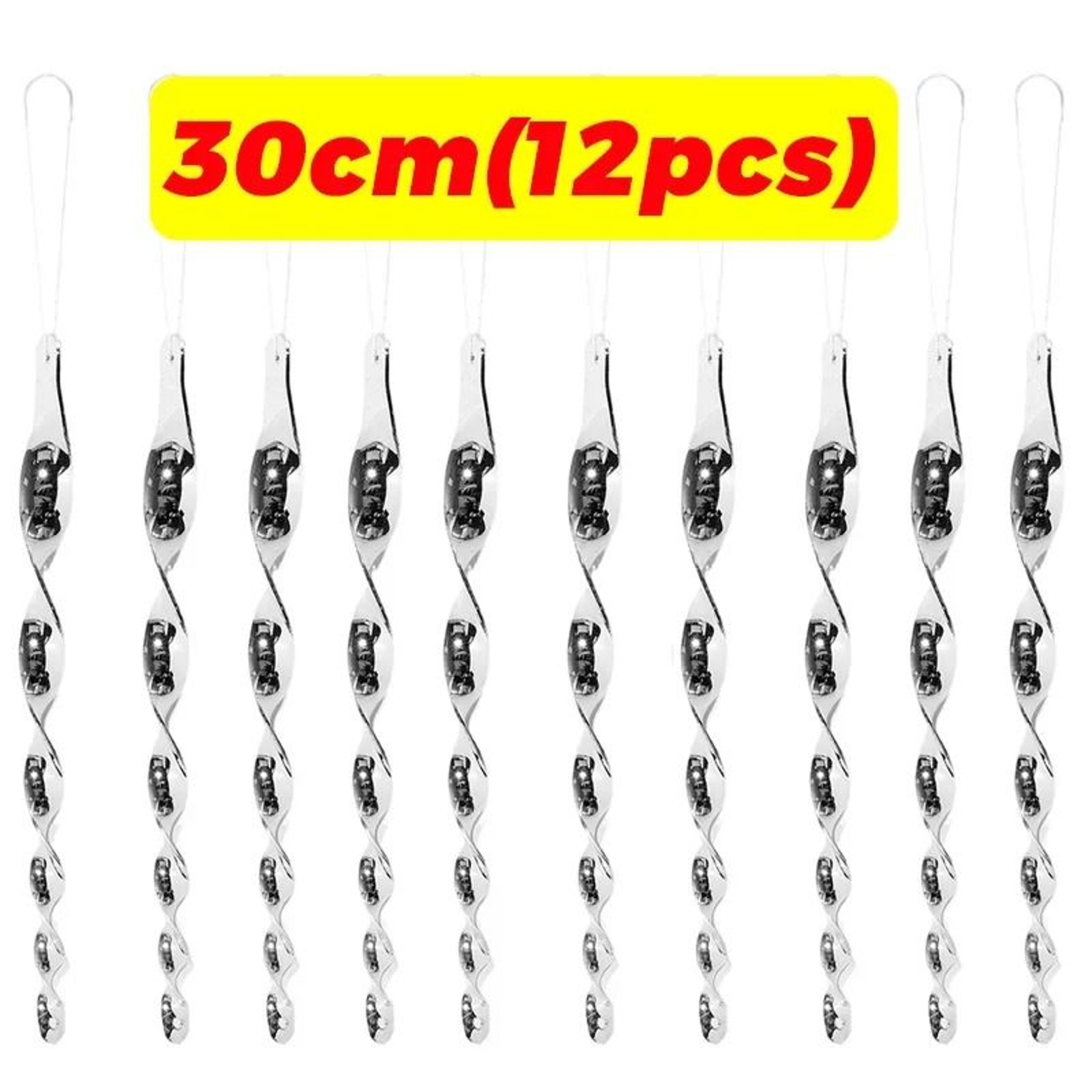 Reflective Bird Deterrent Spiral Rods Wind Rotating Scare Device Garden Decor 13