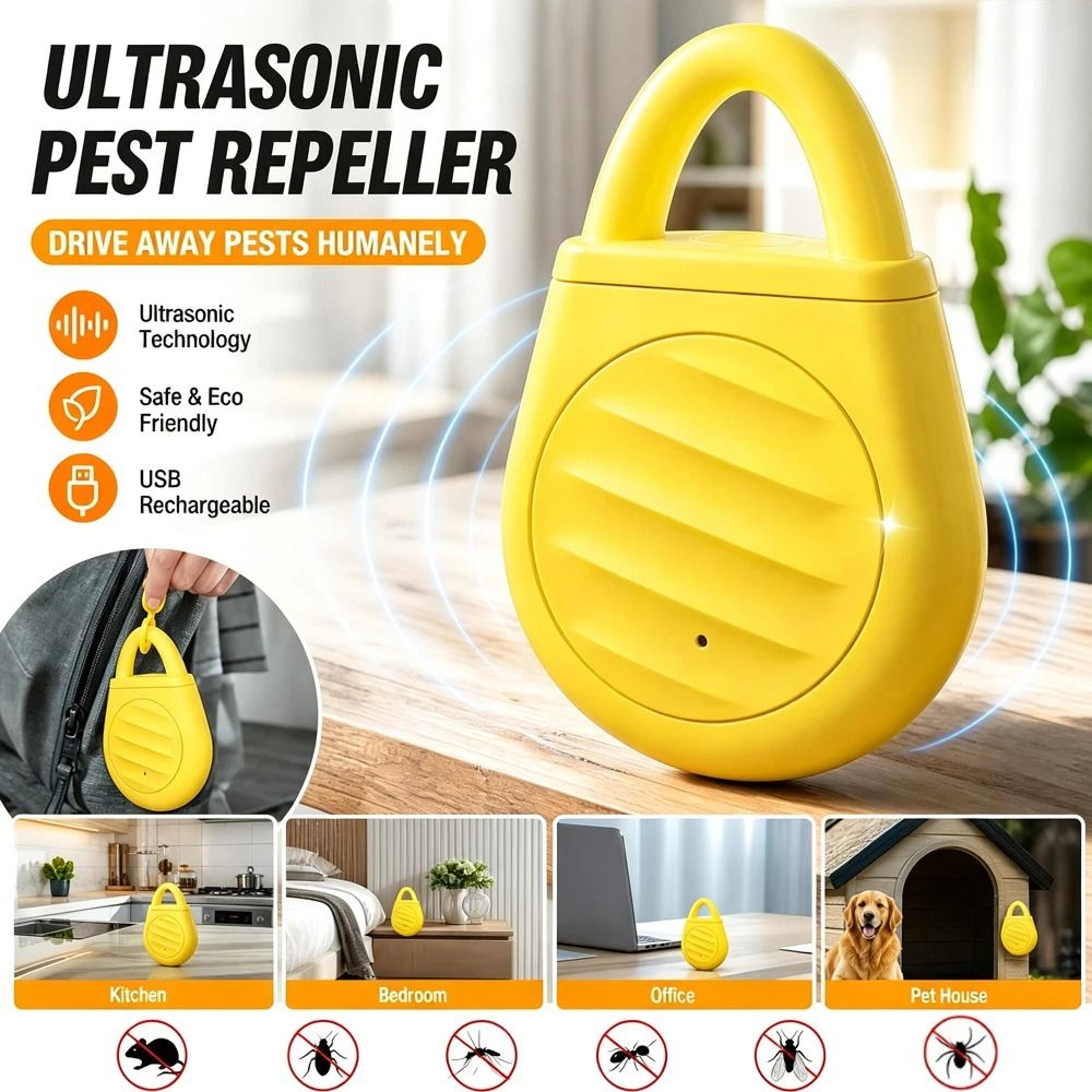 portable ultrasonic mosquito repellent outdoor camping intelligent pest control