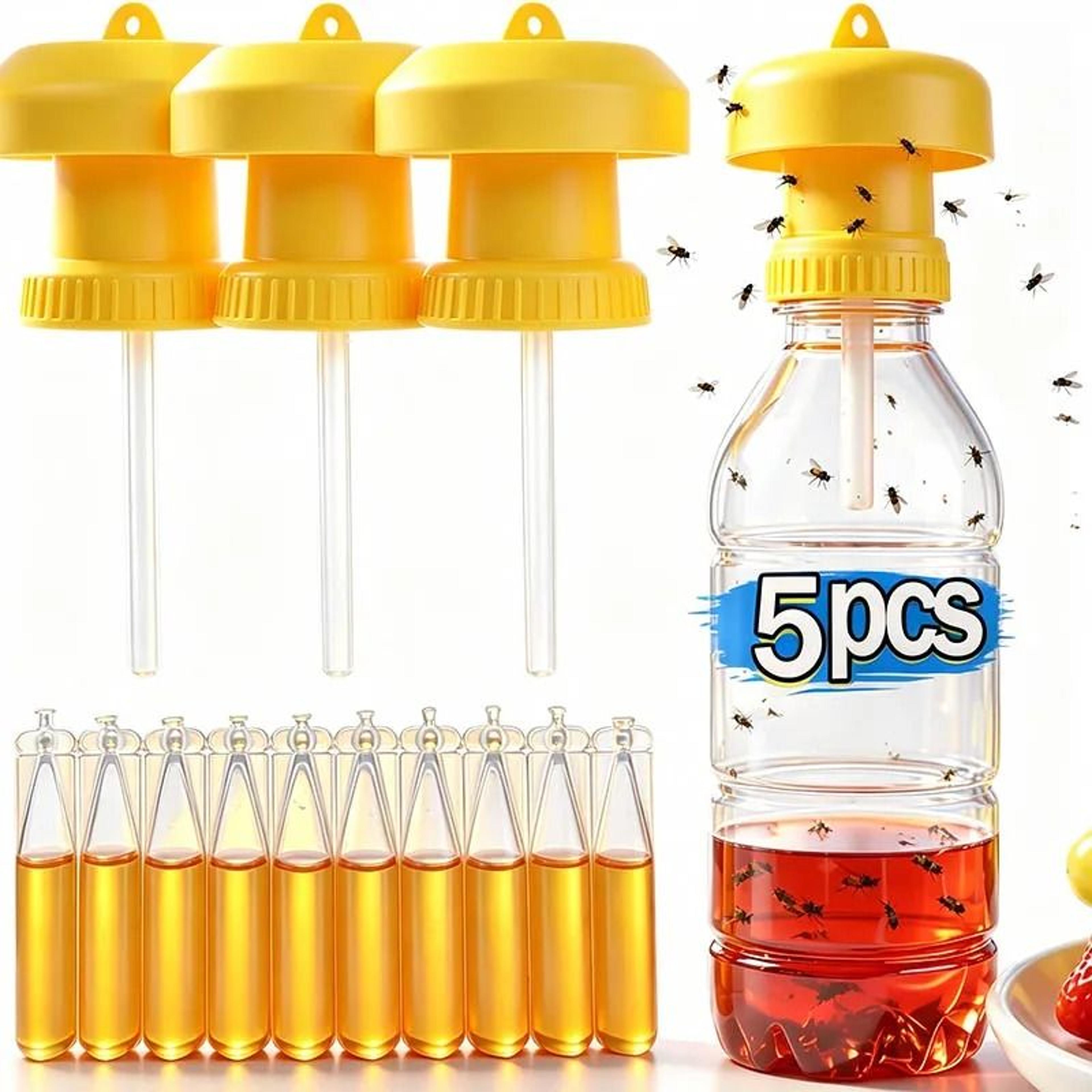 51 Pcs Yellow Fruit Fly Trap Catcher Home Farm Orchard Fly Bee Attractant 0