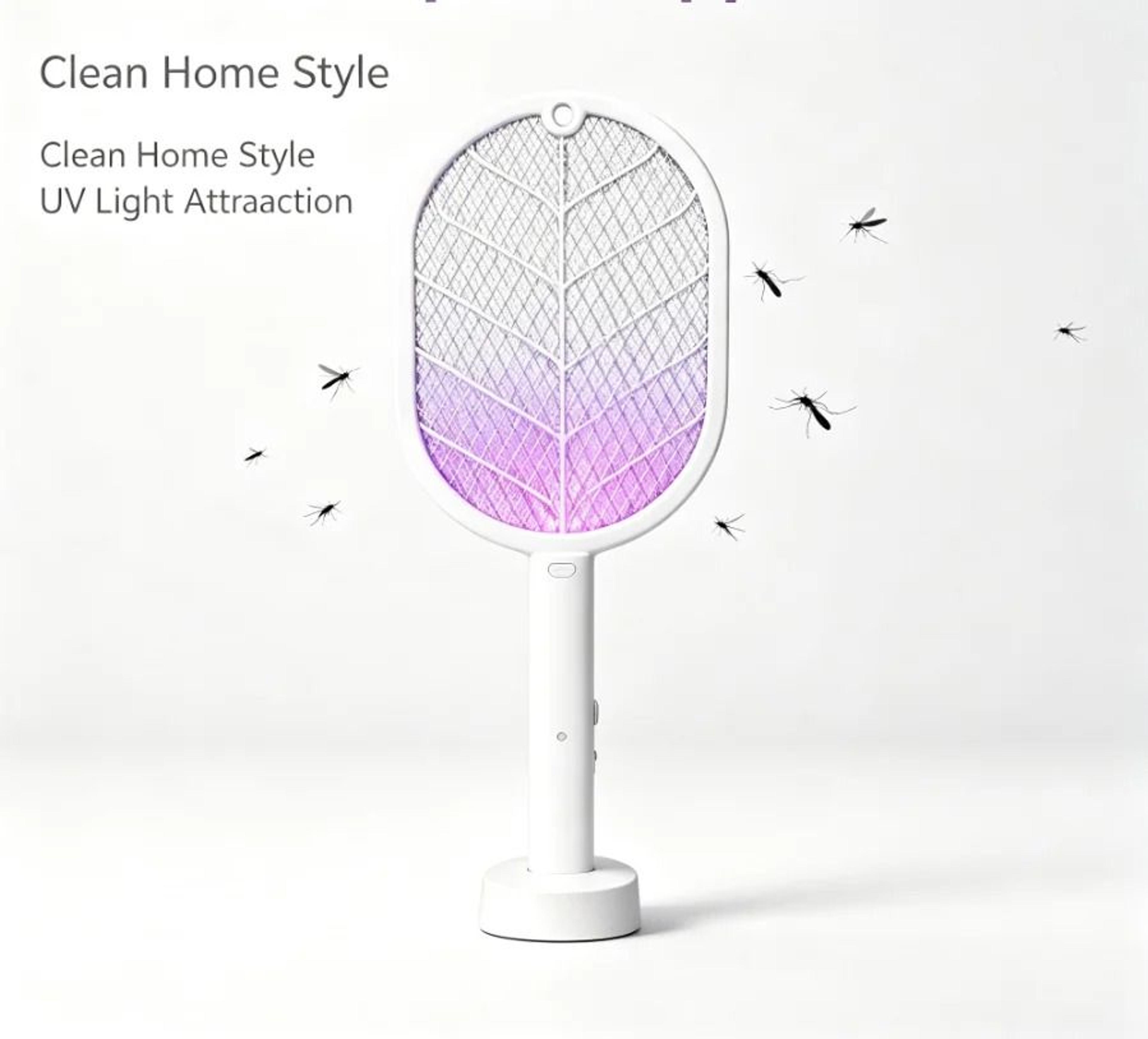 USB Rechargeable Handheld Electric Bug Swatter Mosquito Zapper Racket 4