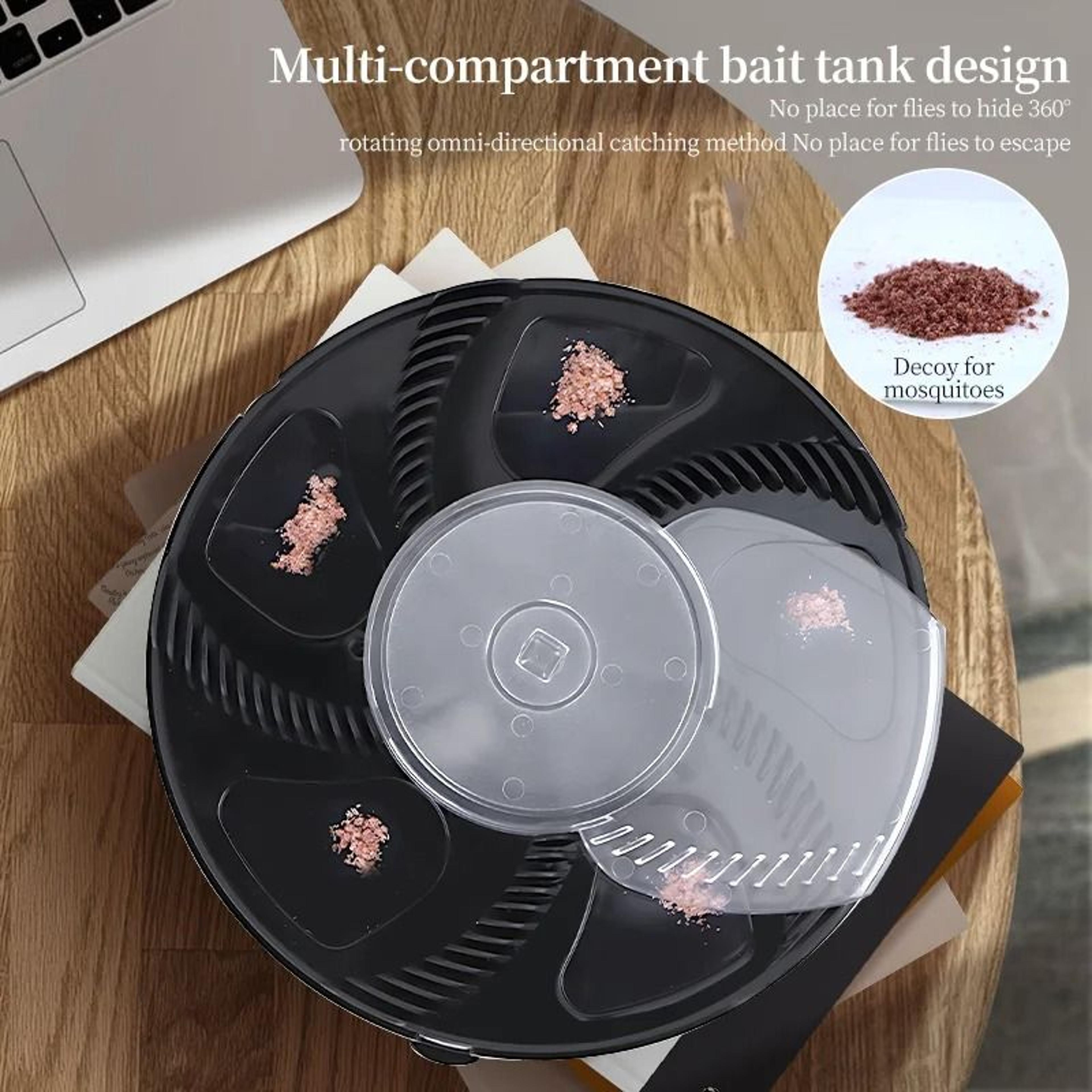 Electric Automatic Fly Trap USB Rechargeable Indoor Garden Flying Pest Catcher 4