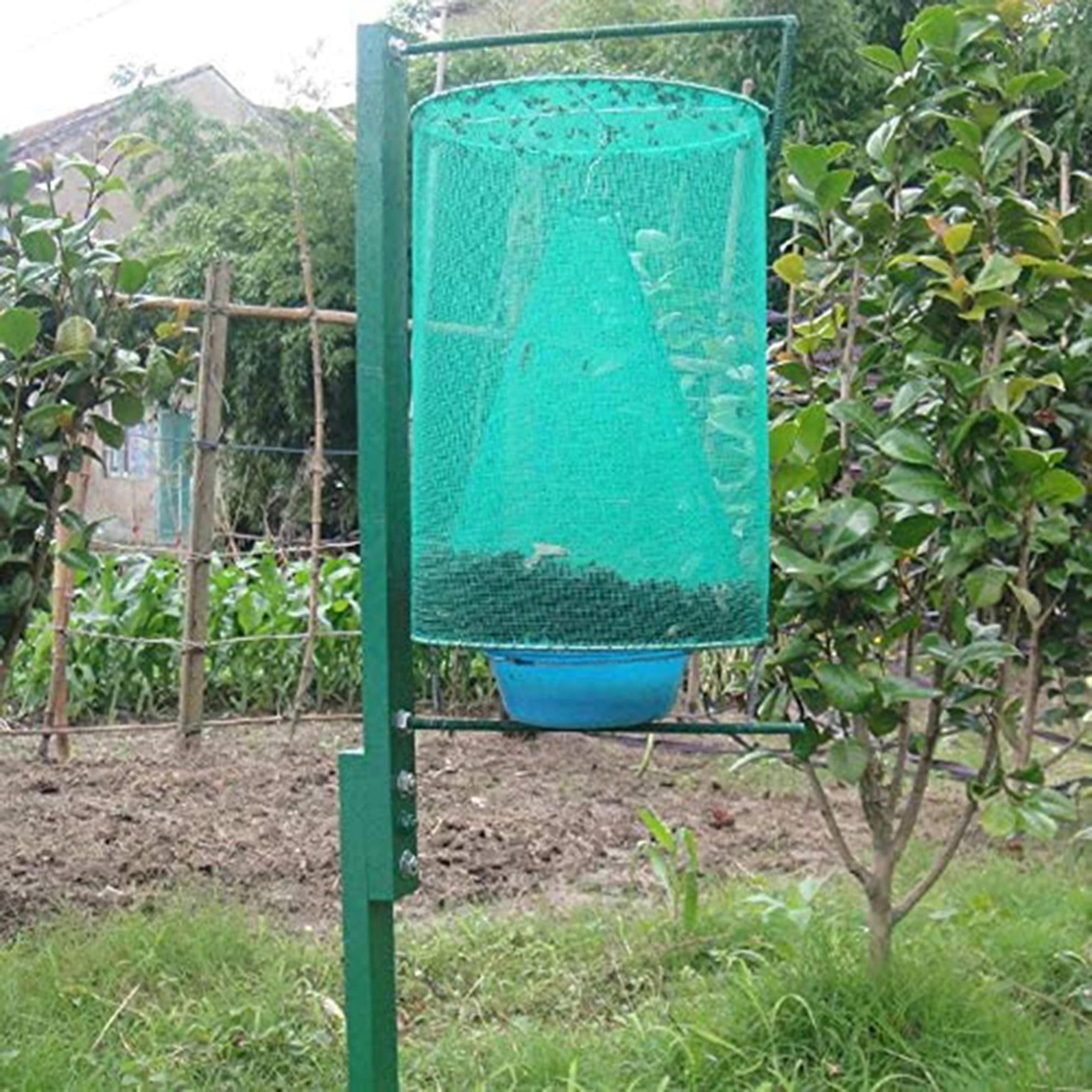 Hanging Fly Mesh Net Trap Outdoor Orchard Garden Flying Pest Catcher Cage 5
