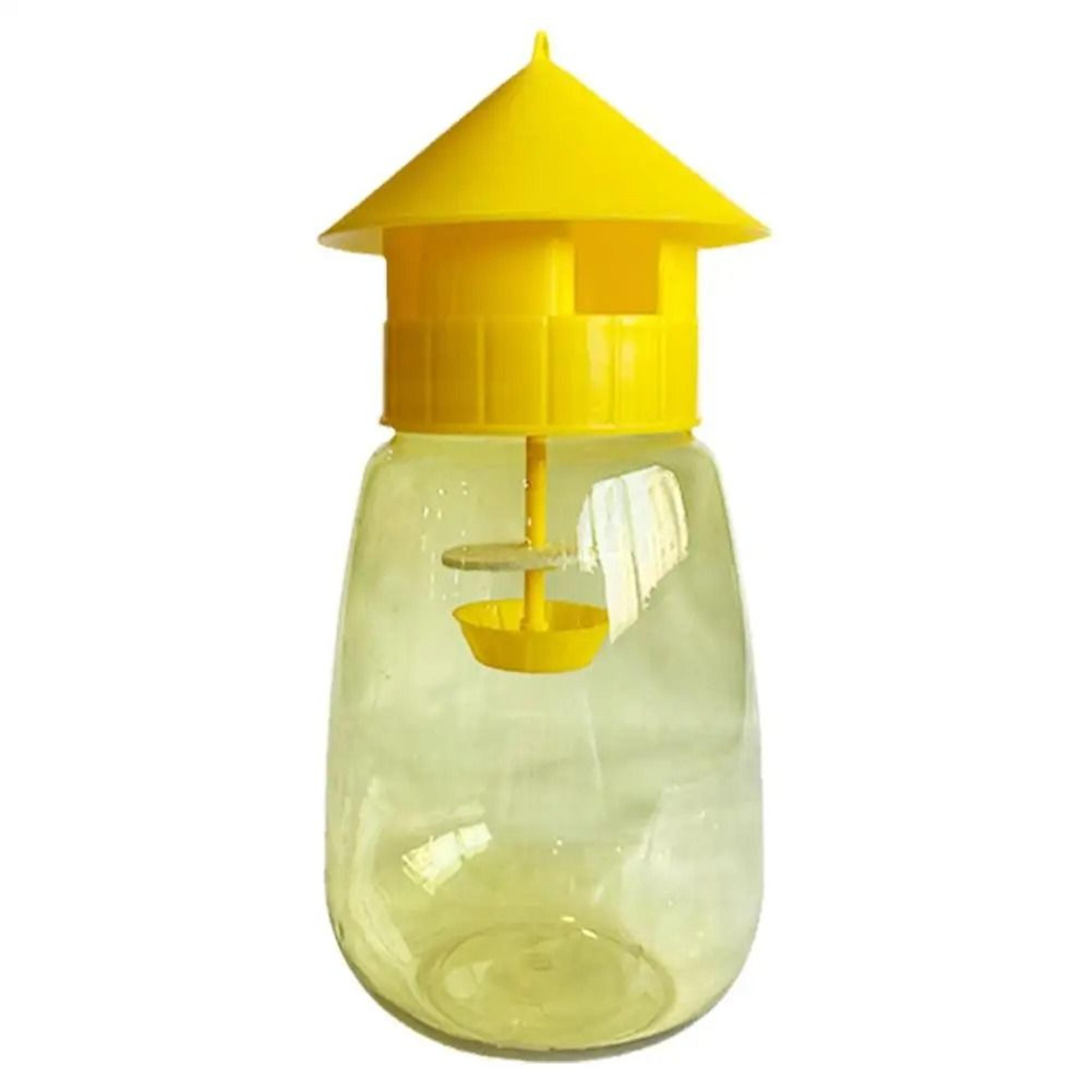 Yellow Plastic Fruit Fly Trap Drosophila Catcher Reusable Orchard Pest Control 6