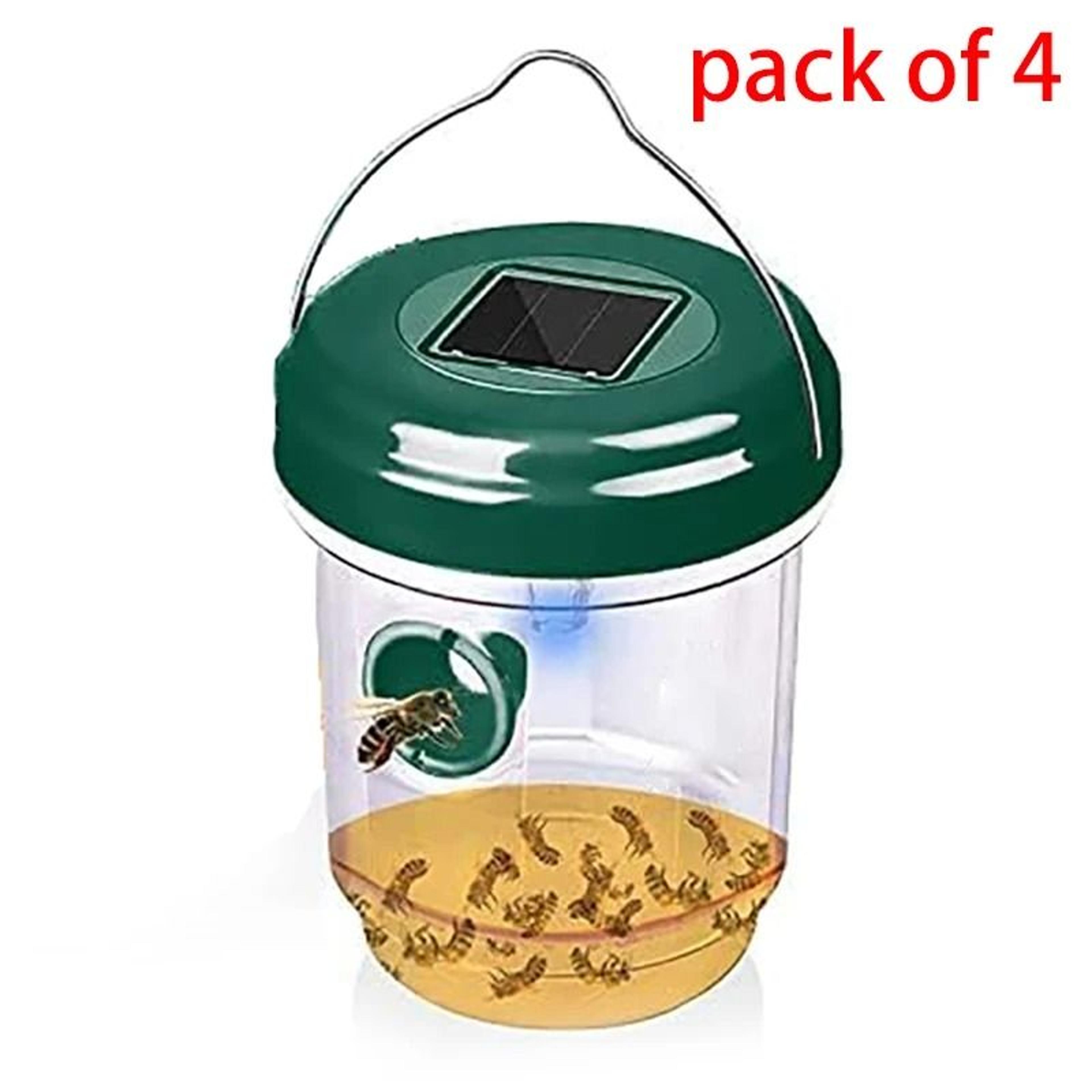 Outdoor Solar Powered UV LED Light Wasp Bottle Trap Bee Hornet Catcher 7