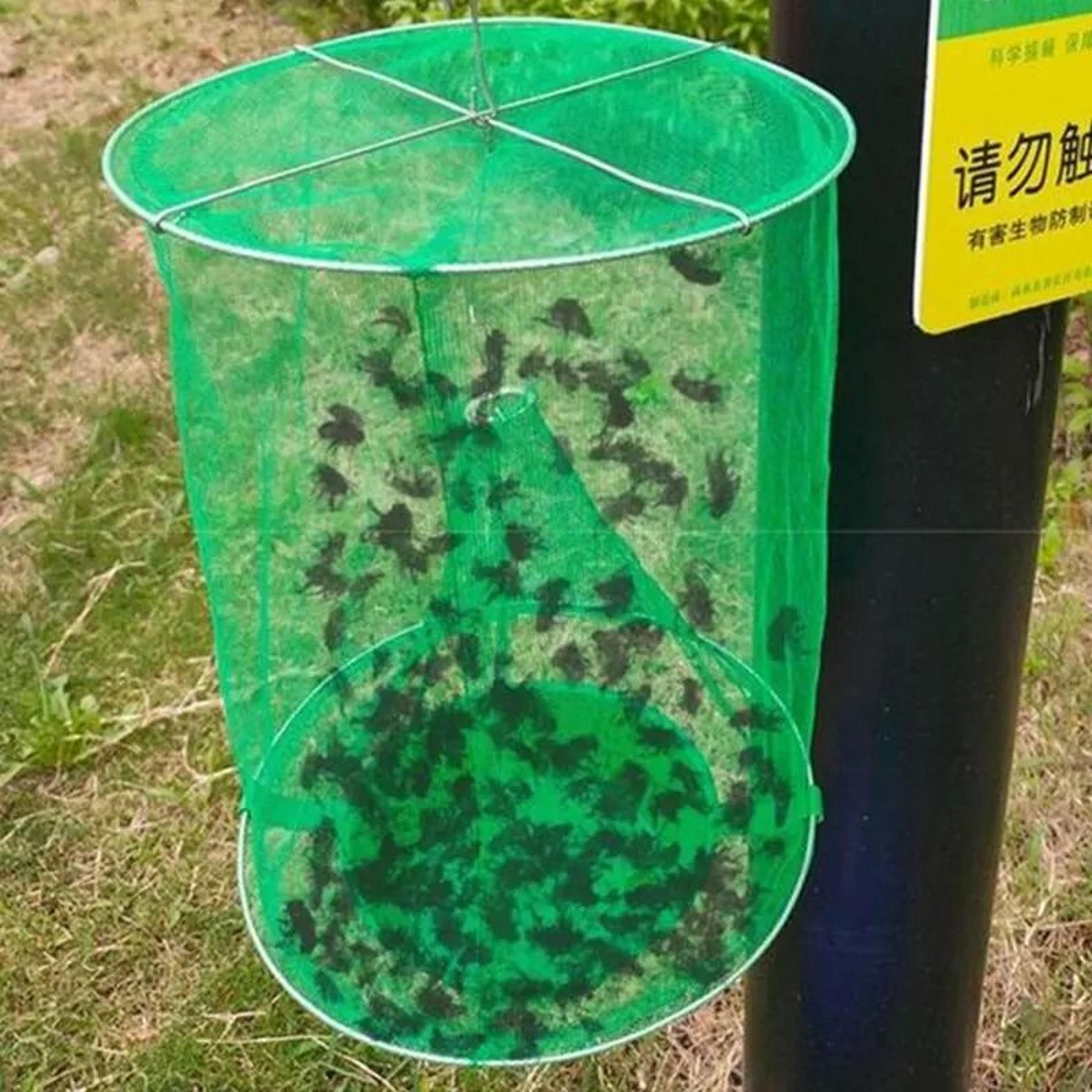 Reusable Hanging Fly Trap Net Cage Catcher Pest Control Outdoor Garden Yard 2