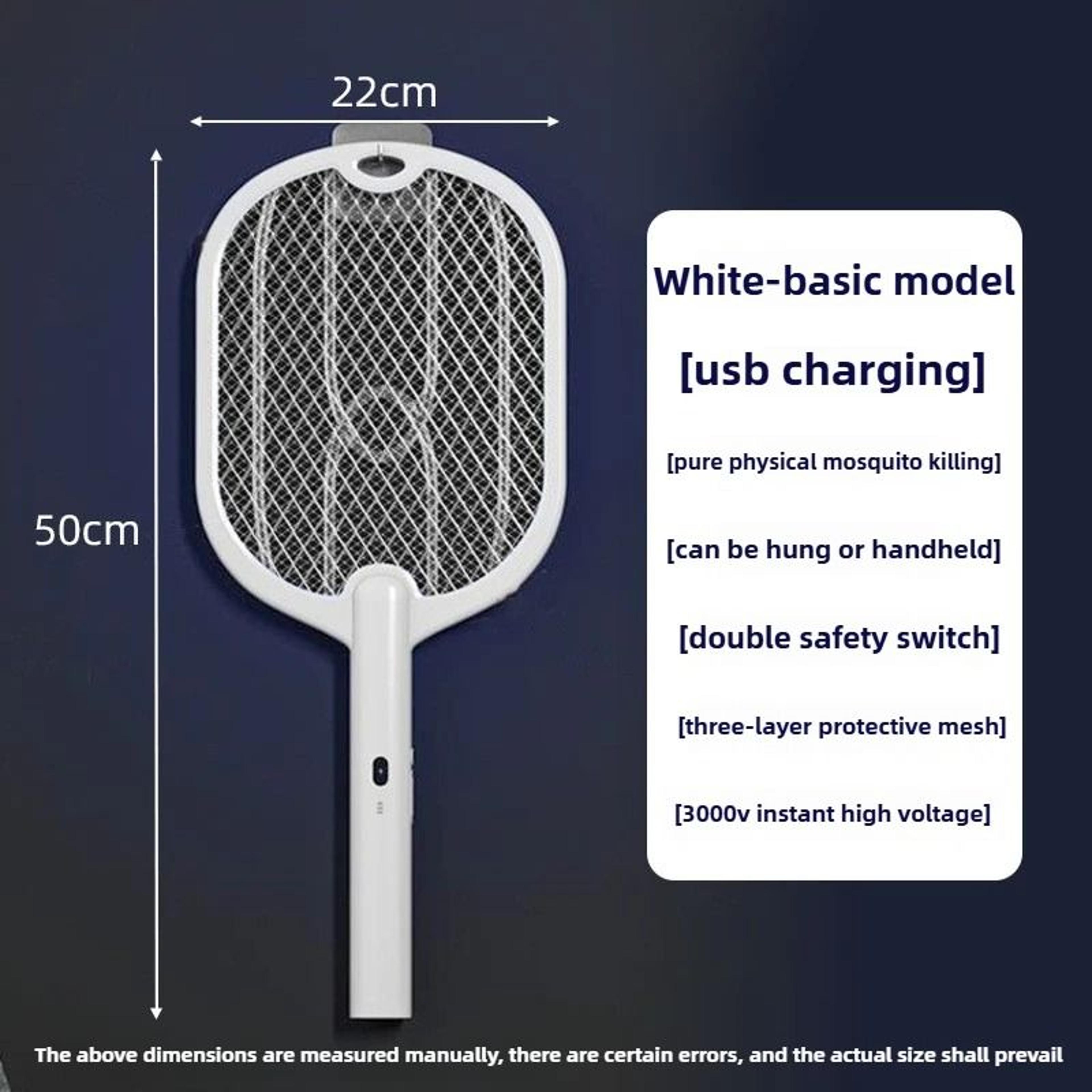 Upgraded 3000V Electric Mosquito Swatter TypeC 3in1 Bug Zapper Lamp 6