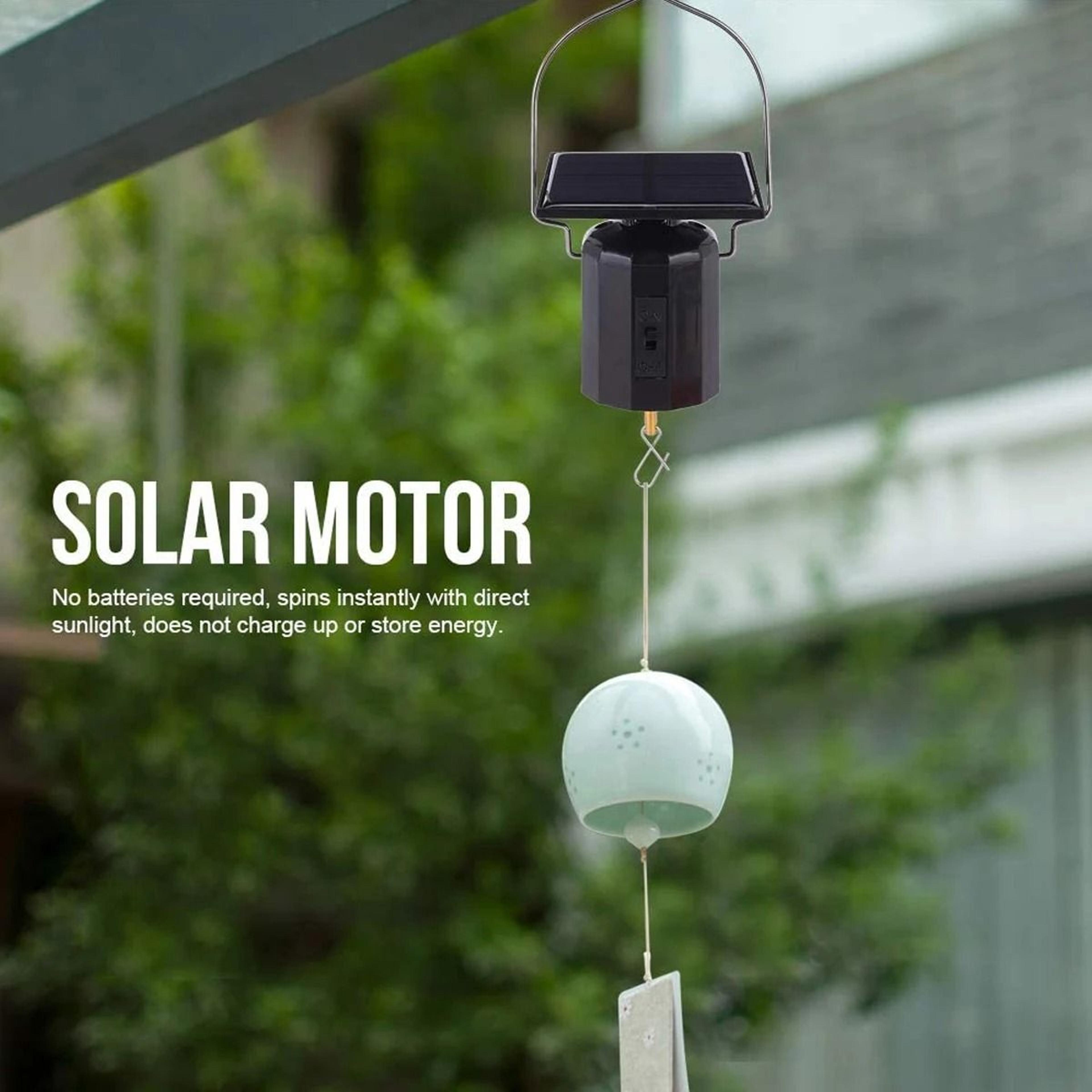 Solar Motor Powered Wind Spinner Rotating Hook EcoFriendly Solar Engine 2