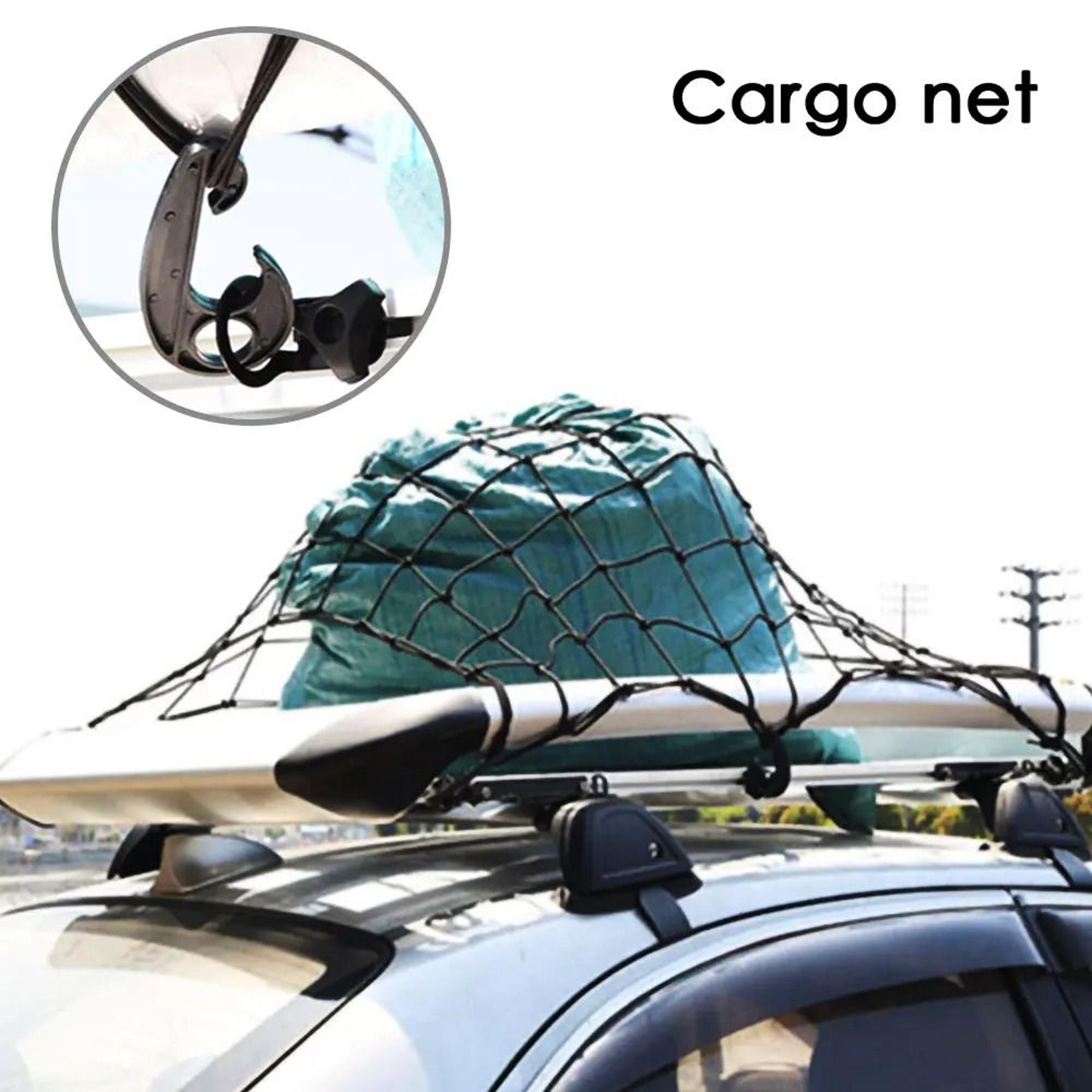 Car Truck Cargo Net Universal Heavy Duty Elastic Roof Luggage Mesh Organizer 1