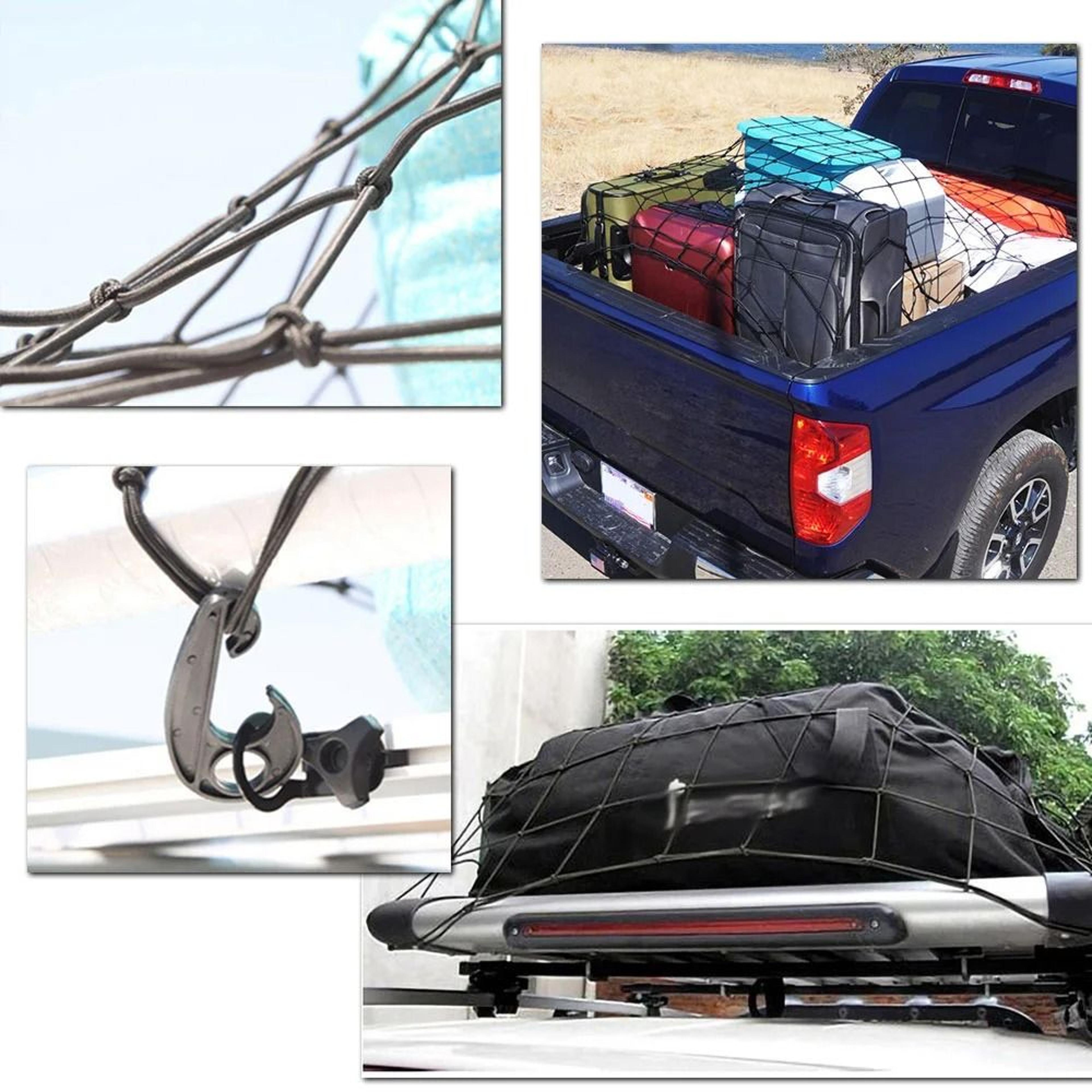 Car Truck Cargo Net Universal Heavy Duty Elastic Roof Luggage Mesh Organizer 2