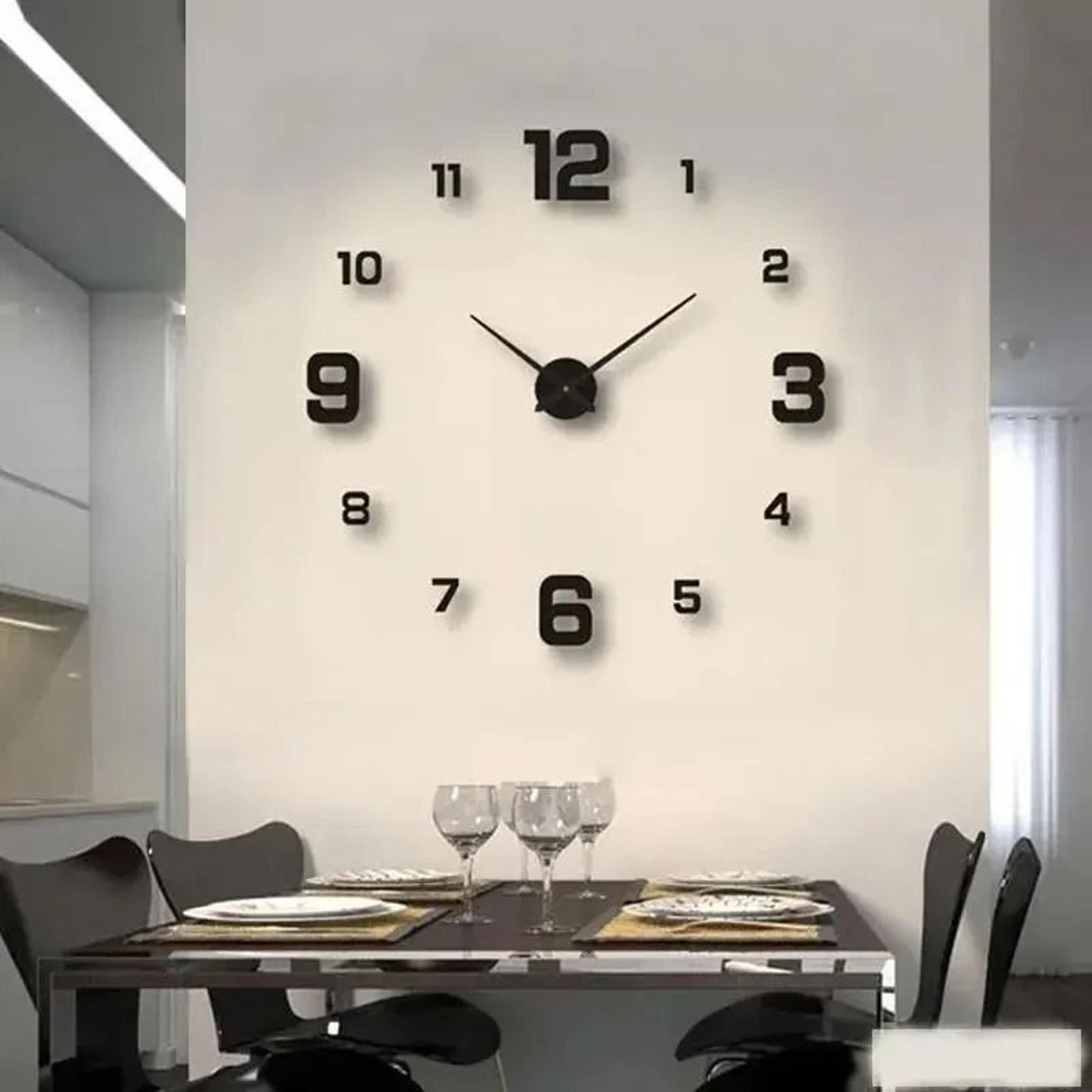 creative frameless diy wall clock silent quartz movement mirror sticker decal