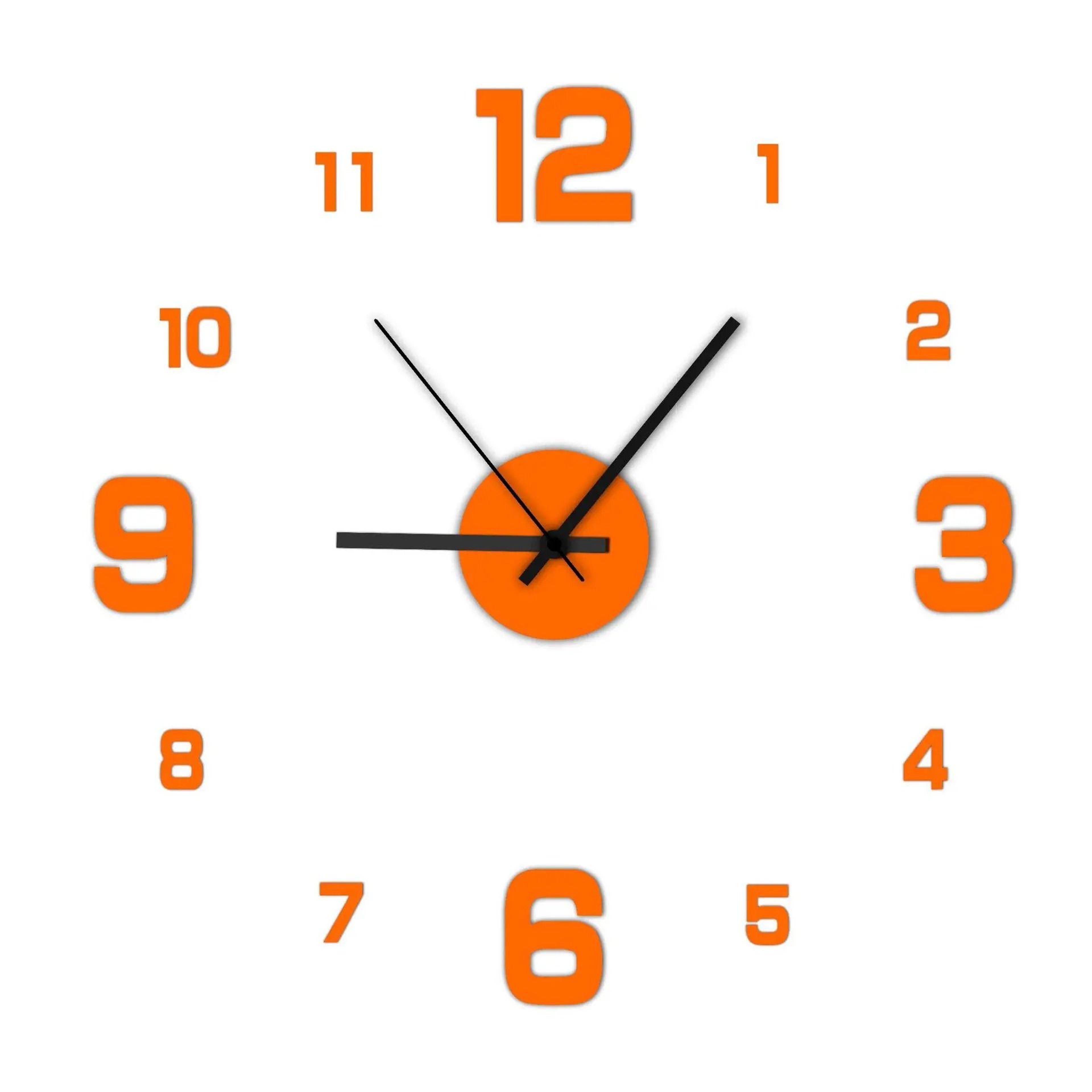 Creative Frameless DIY Wall Clock Silent Quartz Movement Mirror Sticker Decal 6