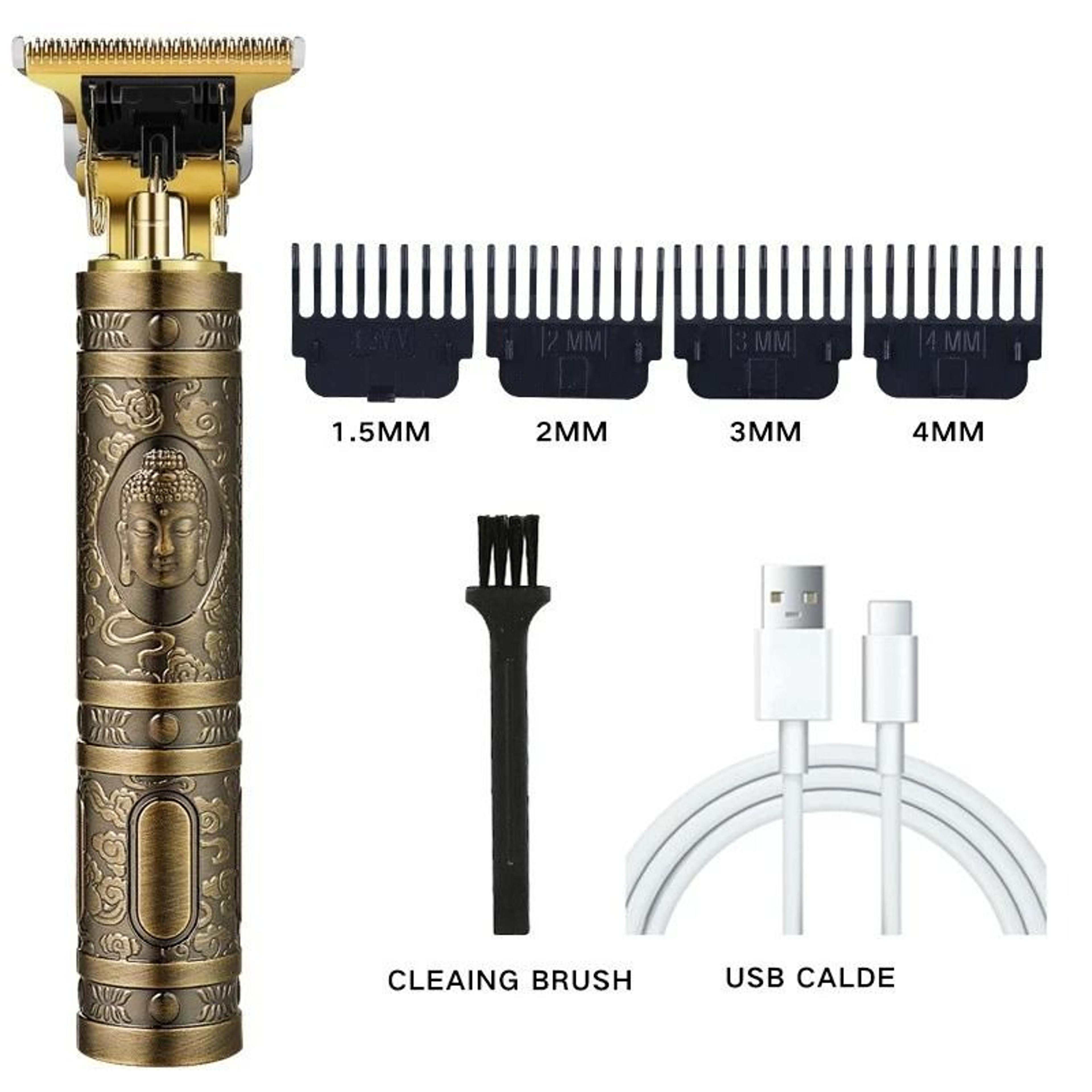 Professional Electric Hair Clipper USB Cordless Beard Trimmer Grooming Kit 8