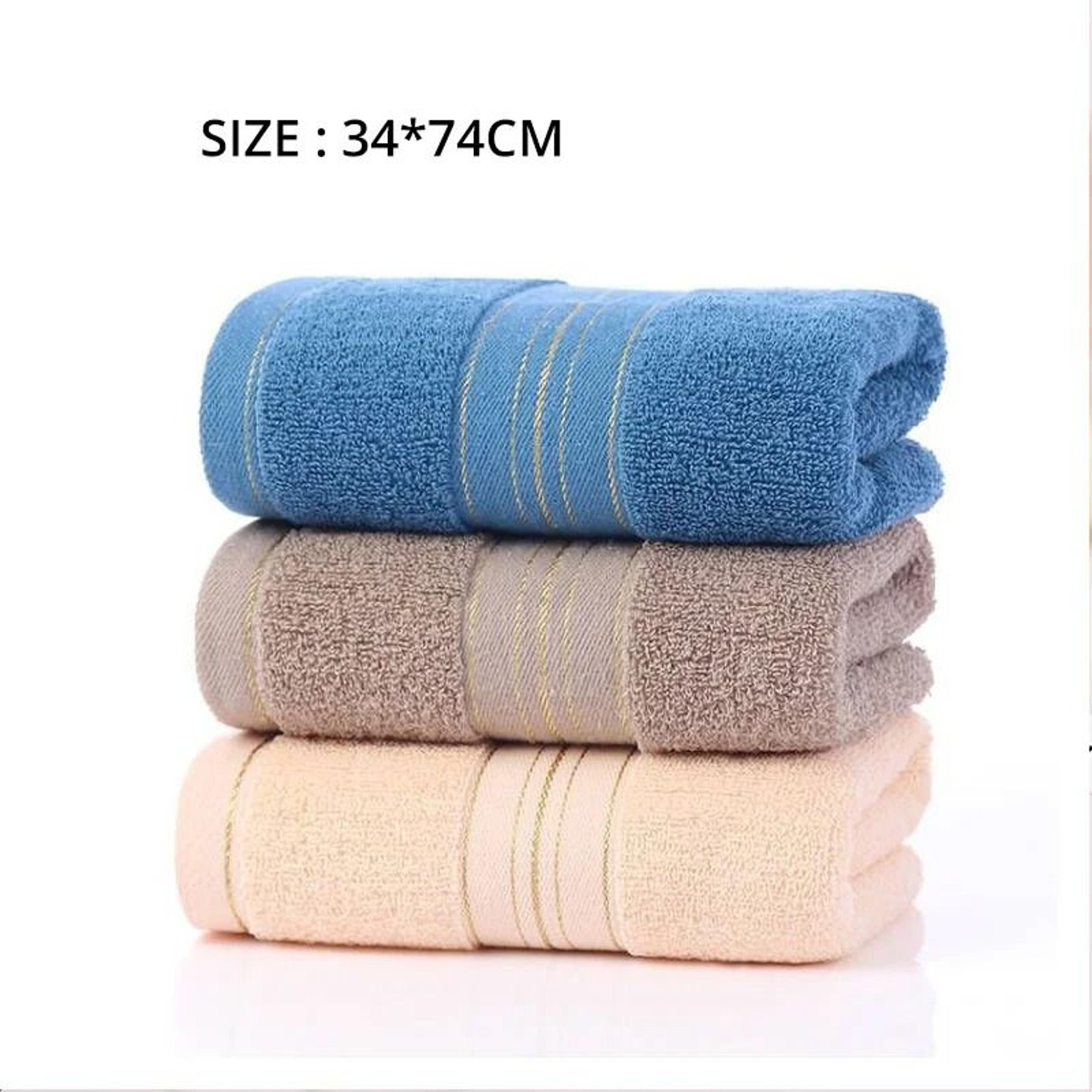 Thickened Cotton Face Towel Highly Absorbent Soft Hand Towel 34x74cm Bath 5