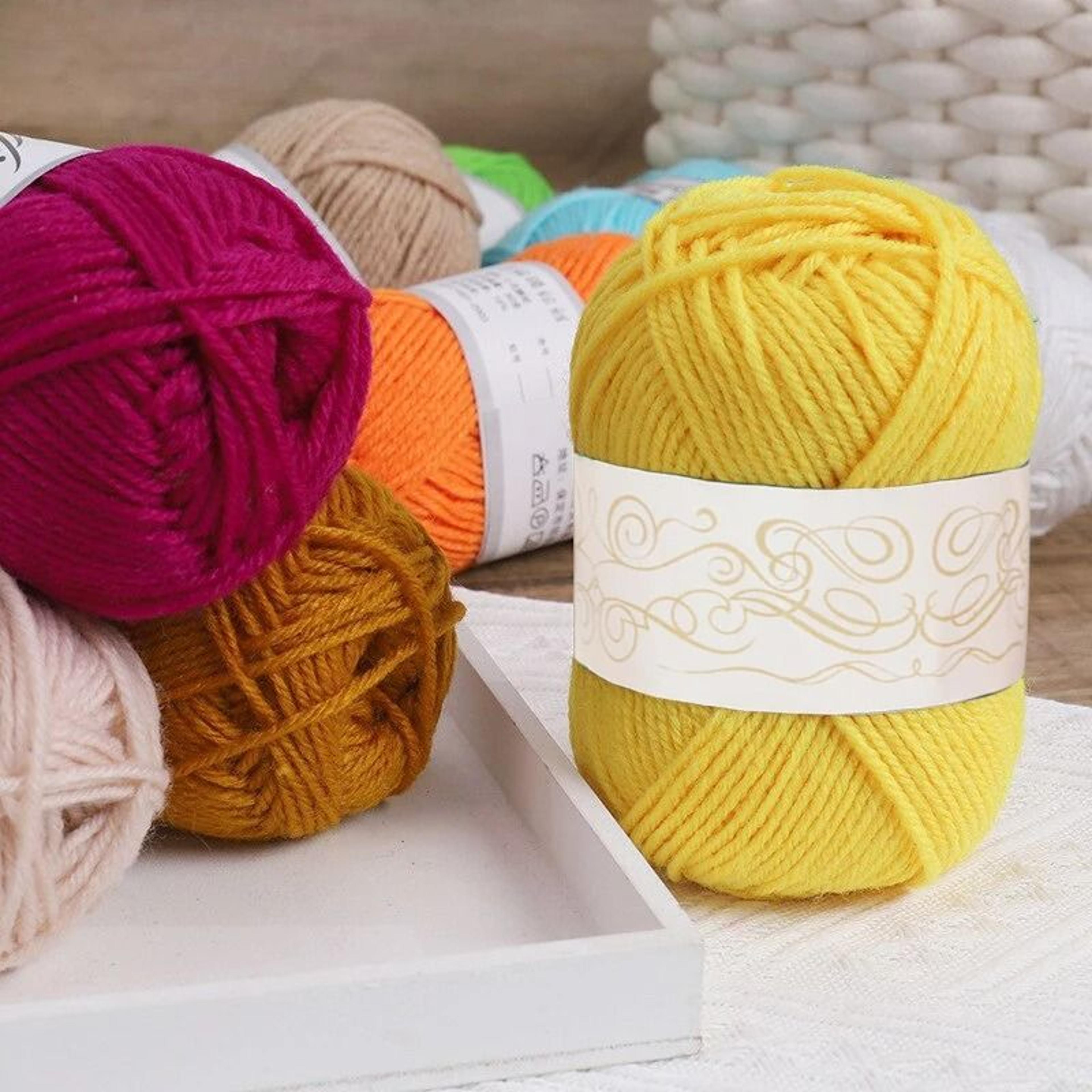 12pcs multicolor acrylic yarn skeins crochet craft starter kit beginners