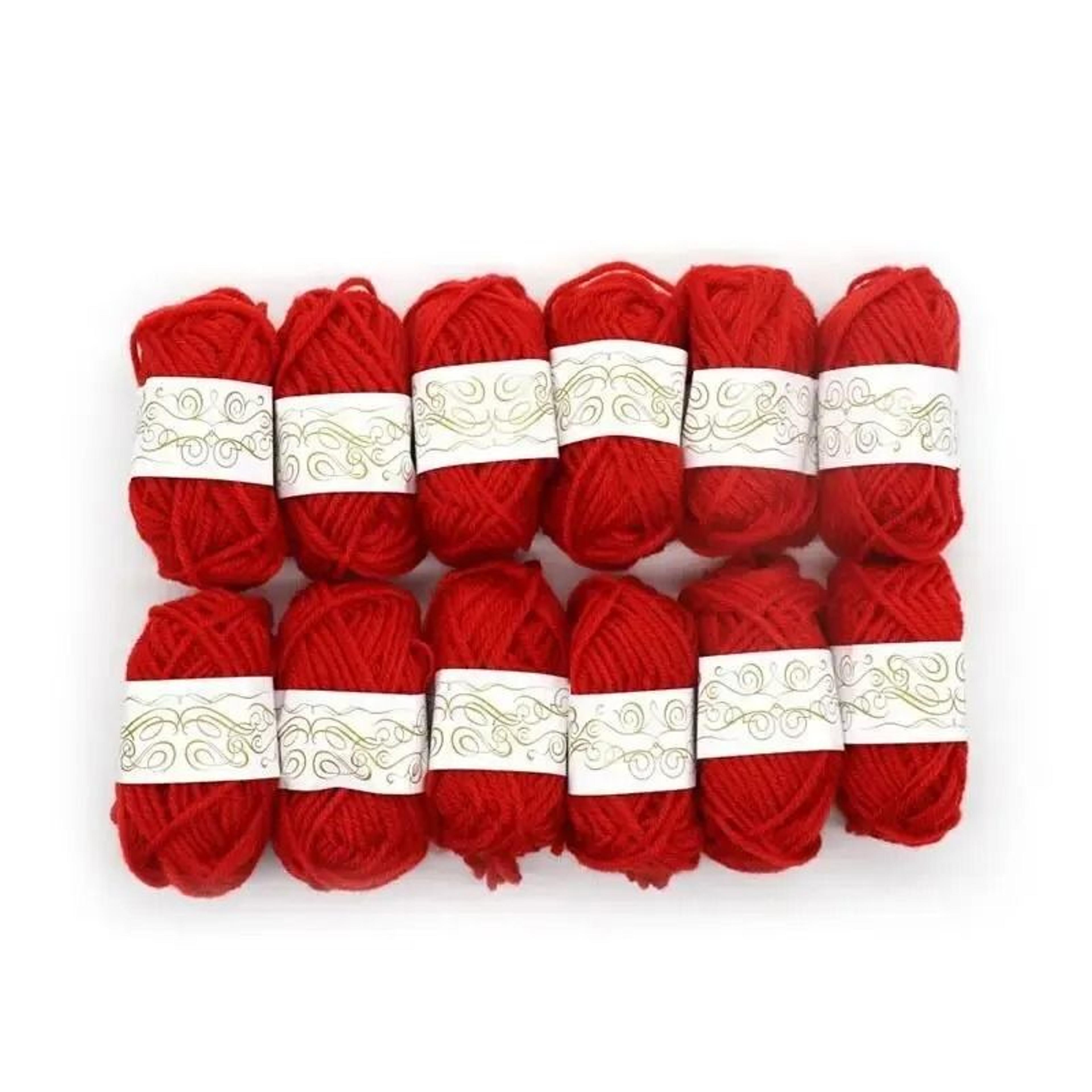 12pcs Multicolor Acrylic Yarn Skeins Crochet Craft Starter Kit Beginners 7