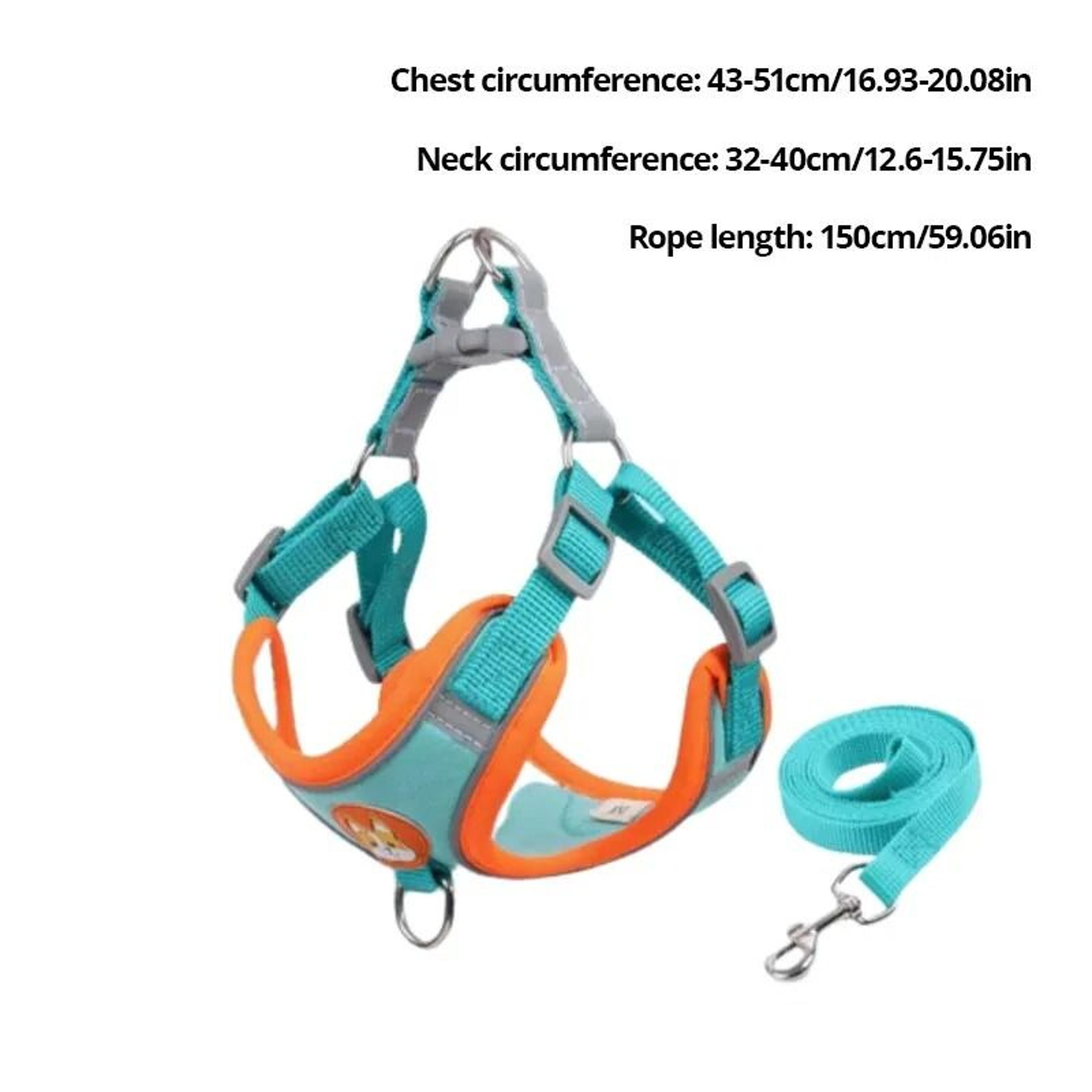 Adjustable No Pull Dog Harness Reflective Pet Walking Running Vest Leash Set 6