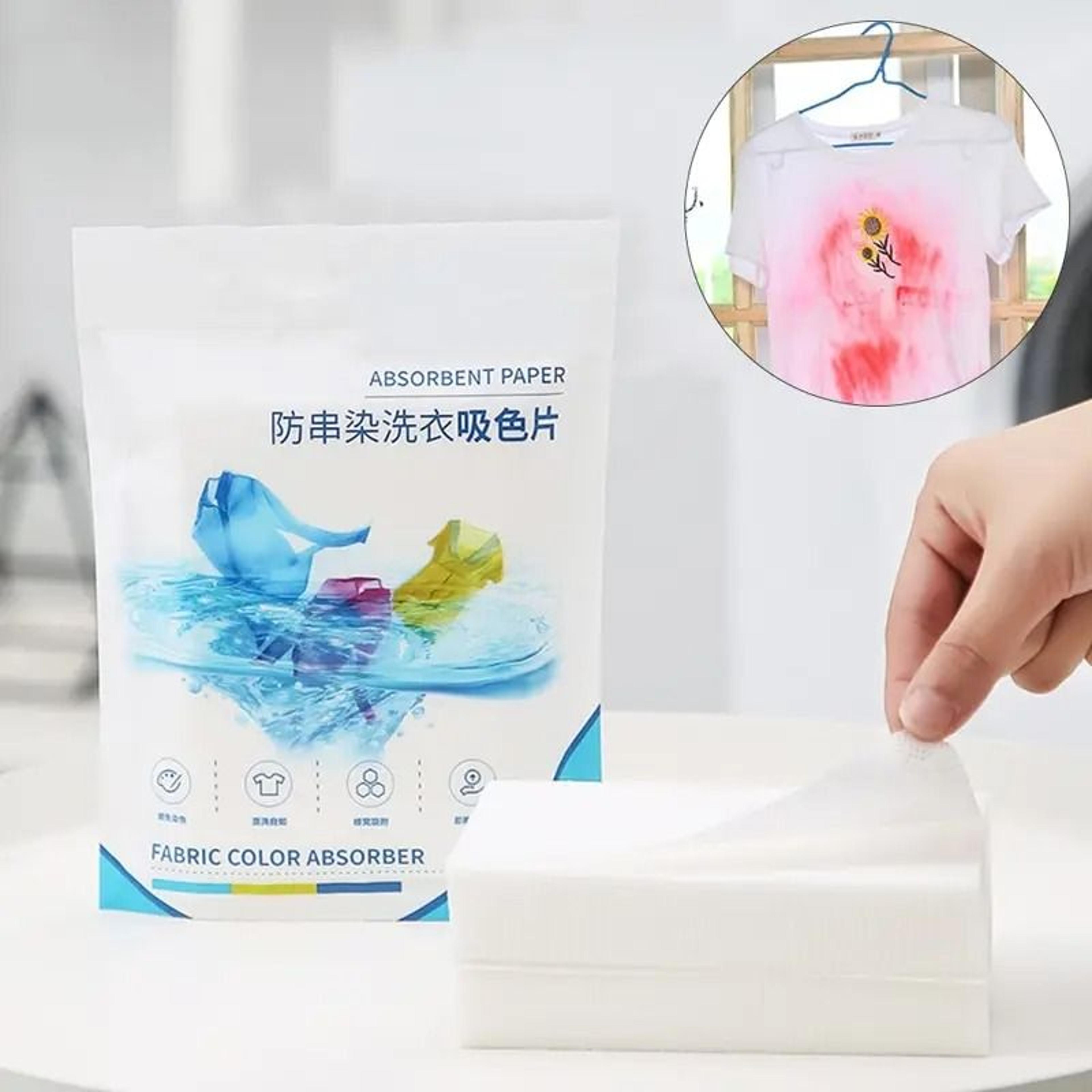 50pcs laundry color grabber dye absorption sheets anti staining washing paper