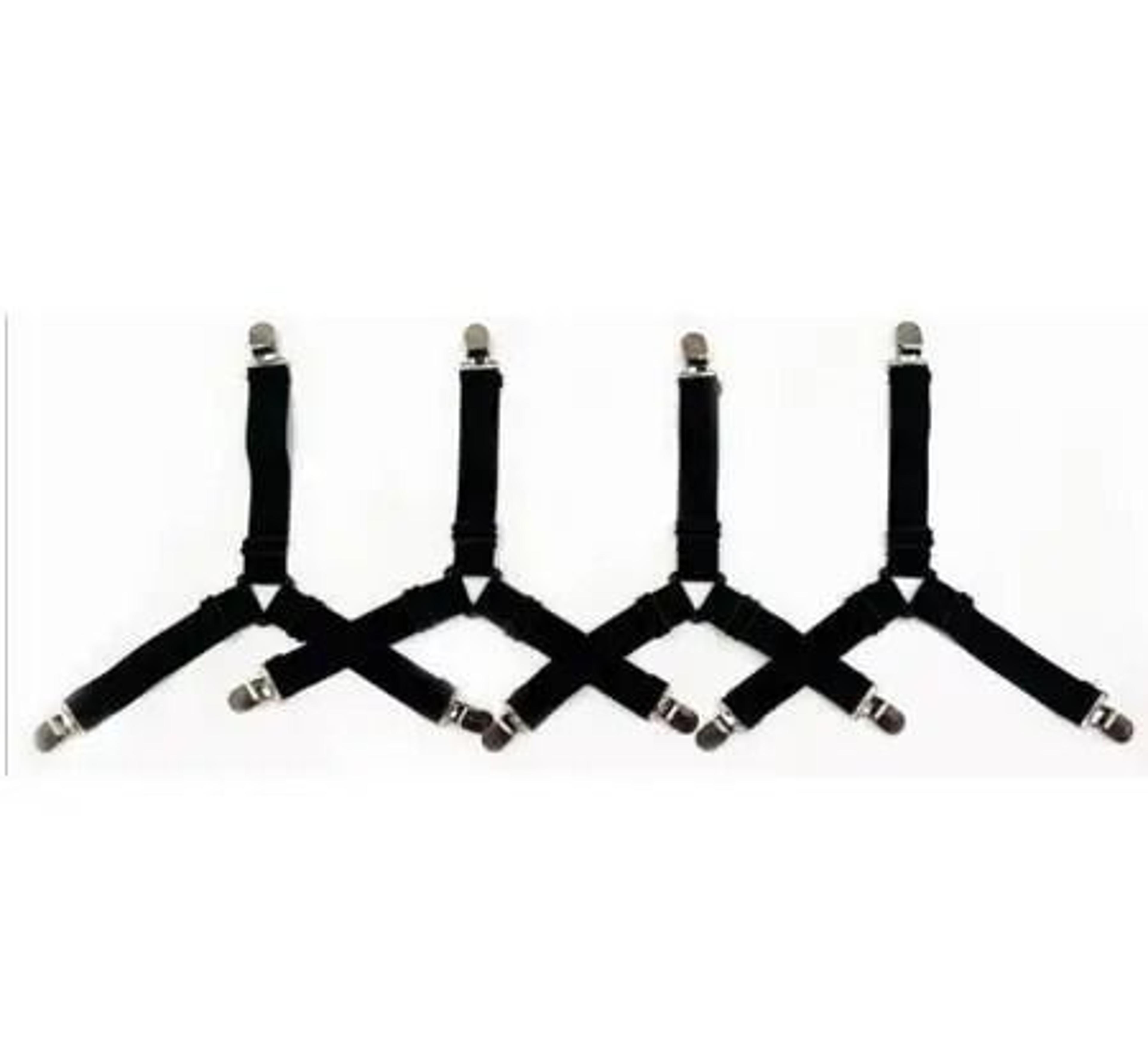 4Pcs Adjustable Bed Sheet Fasteners Elastic Strap Clips Mattress Cover Holder 7