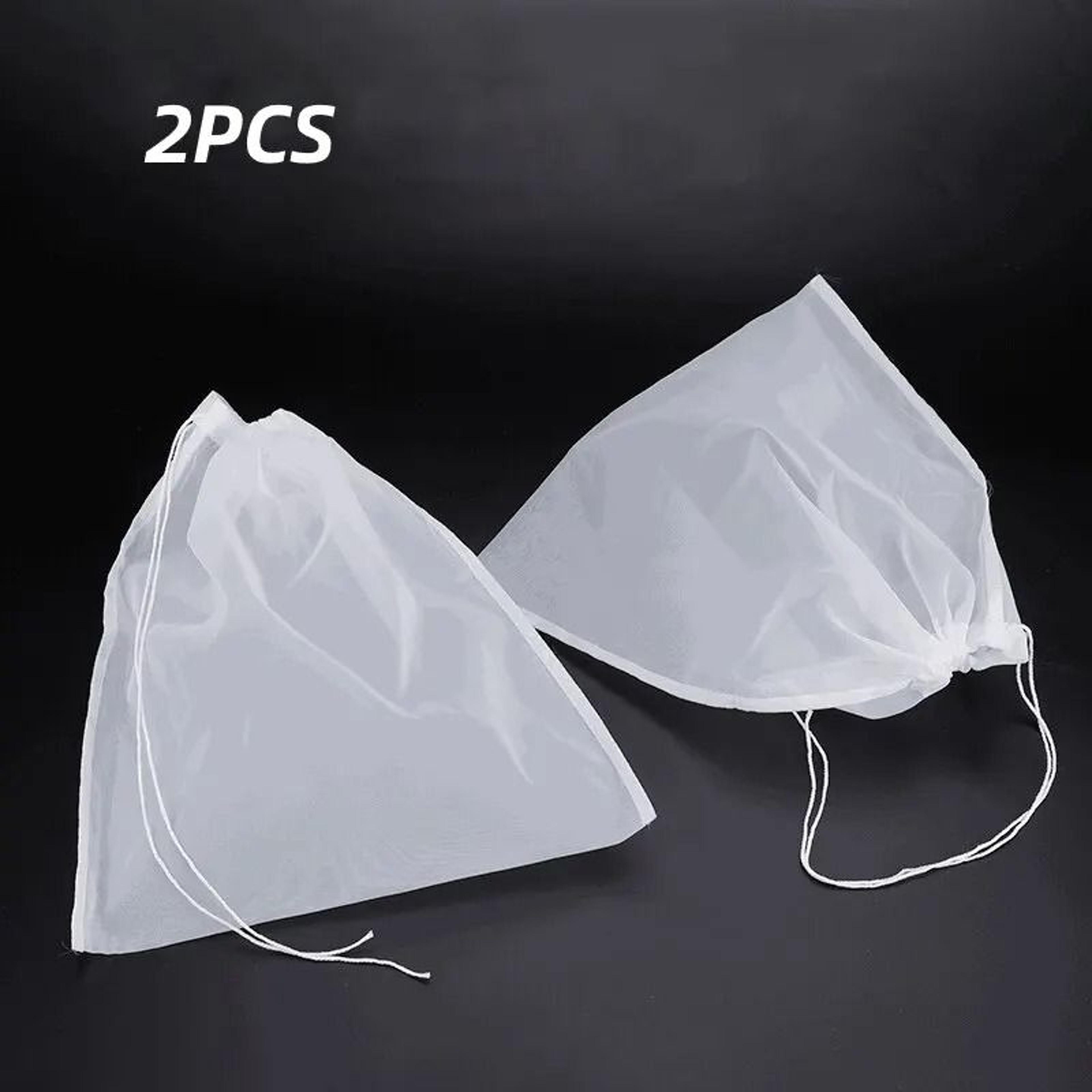 2Pcs Reusable 100 Mesh Nylon Nut Milk Filter Bag Soy Tea Coffee Strainer 6