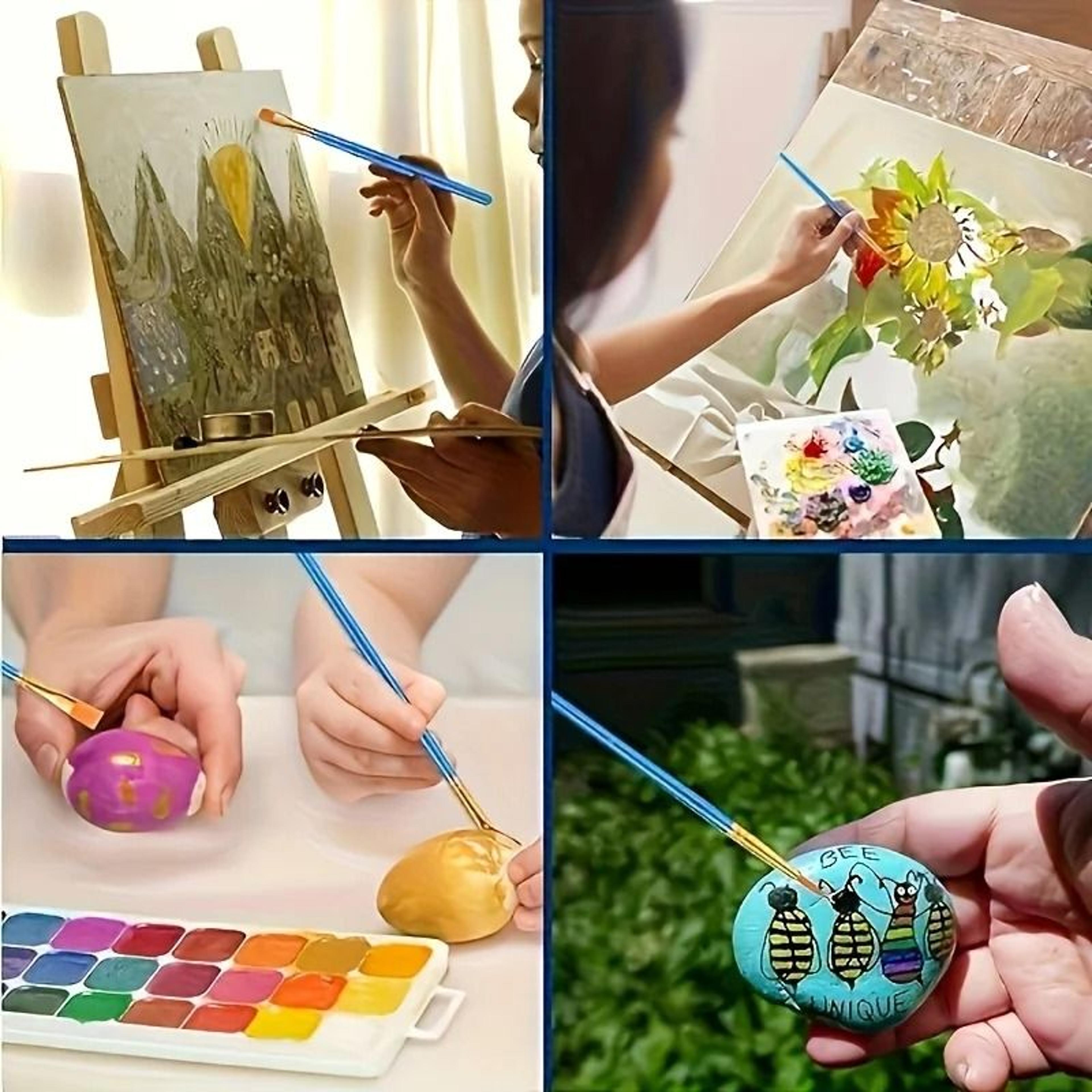 20Pcs Fine Detail Paint Brush Set Hook Line Pen For Artist Crafts Acrylic Oil 3