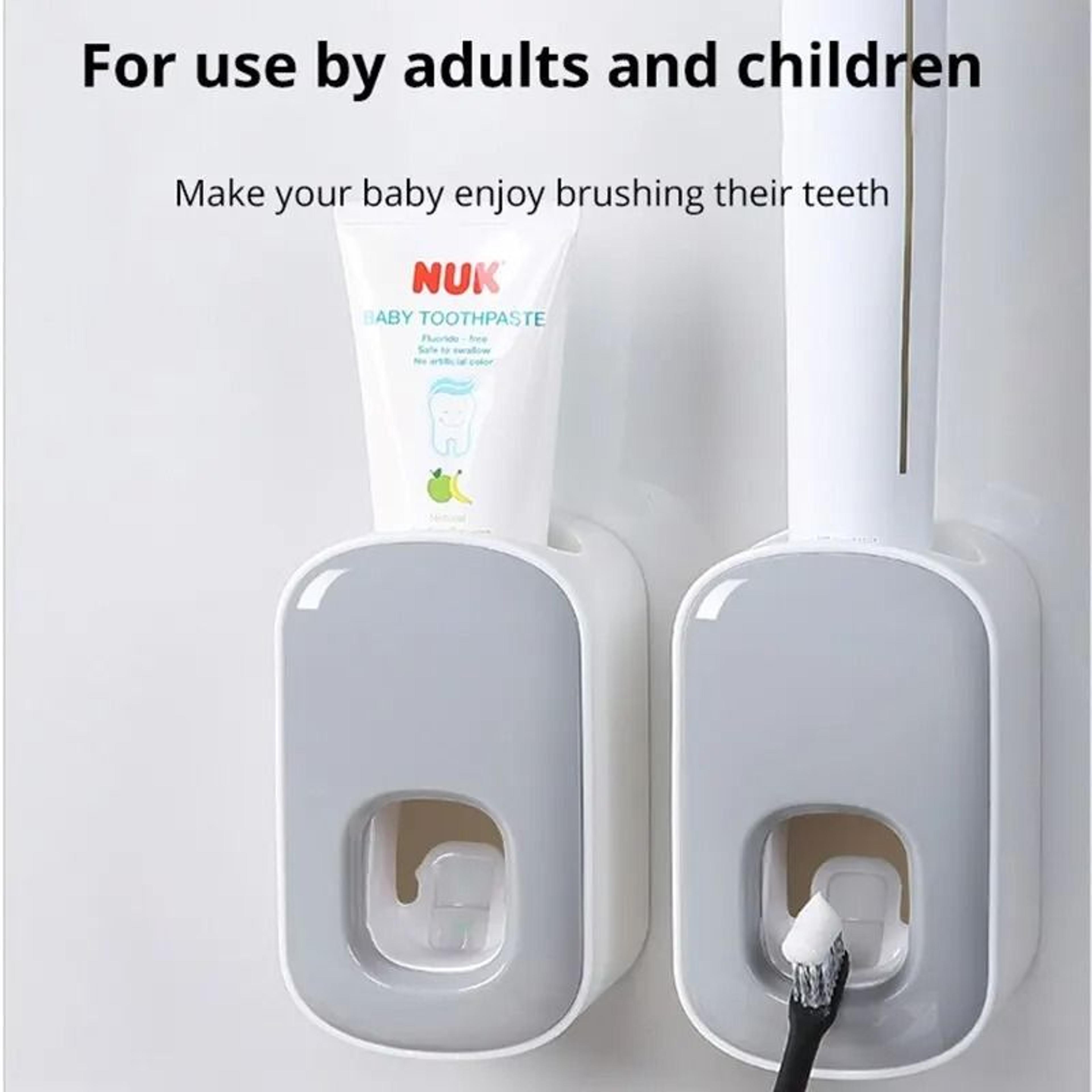 Automatic Toothpaste Dispenser Wall Mount Squeezer Bathroom Organizer 3