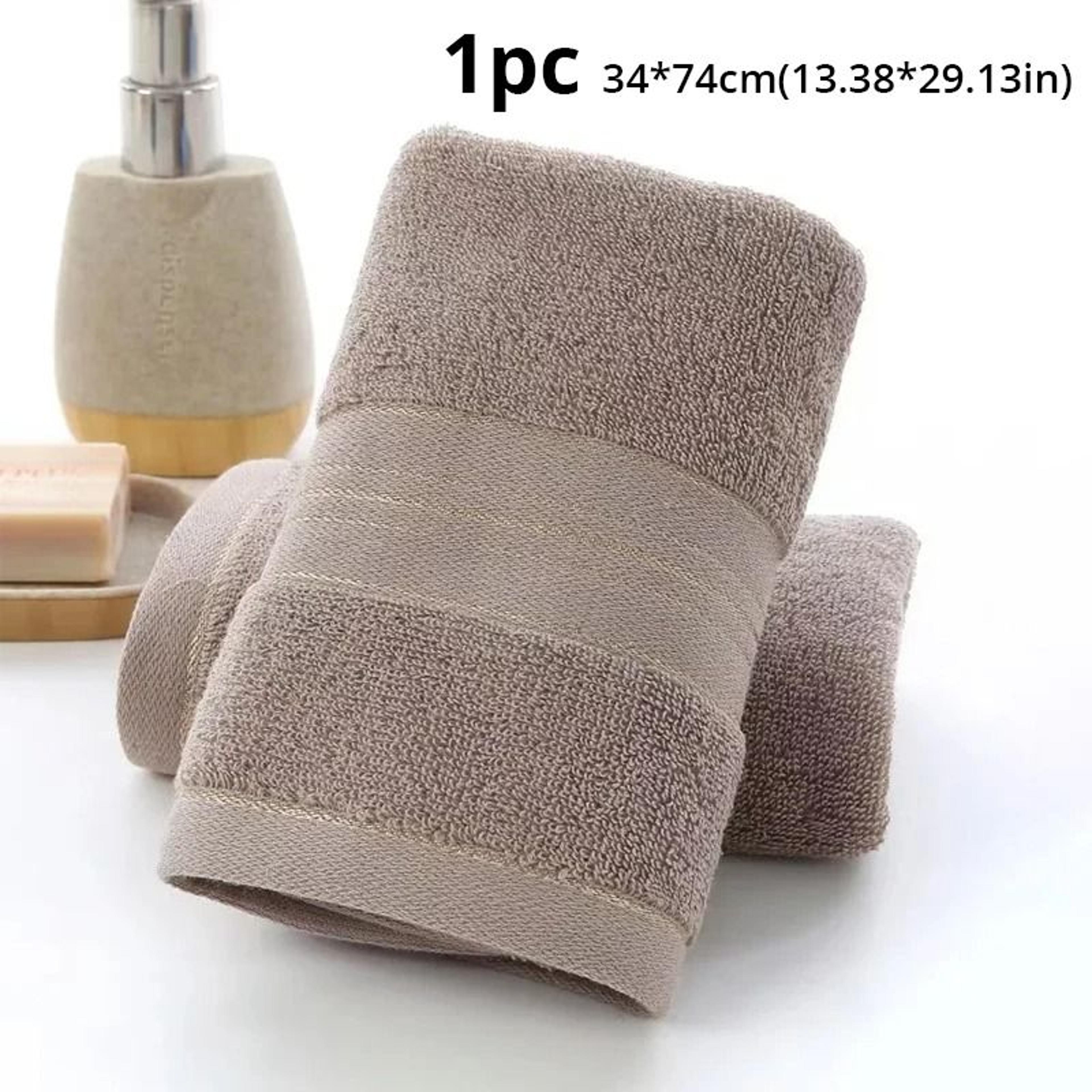 Thickened Pure Cotton Bath Towel Ultra Absorbent Soft Solid Color Washcloth 10