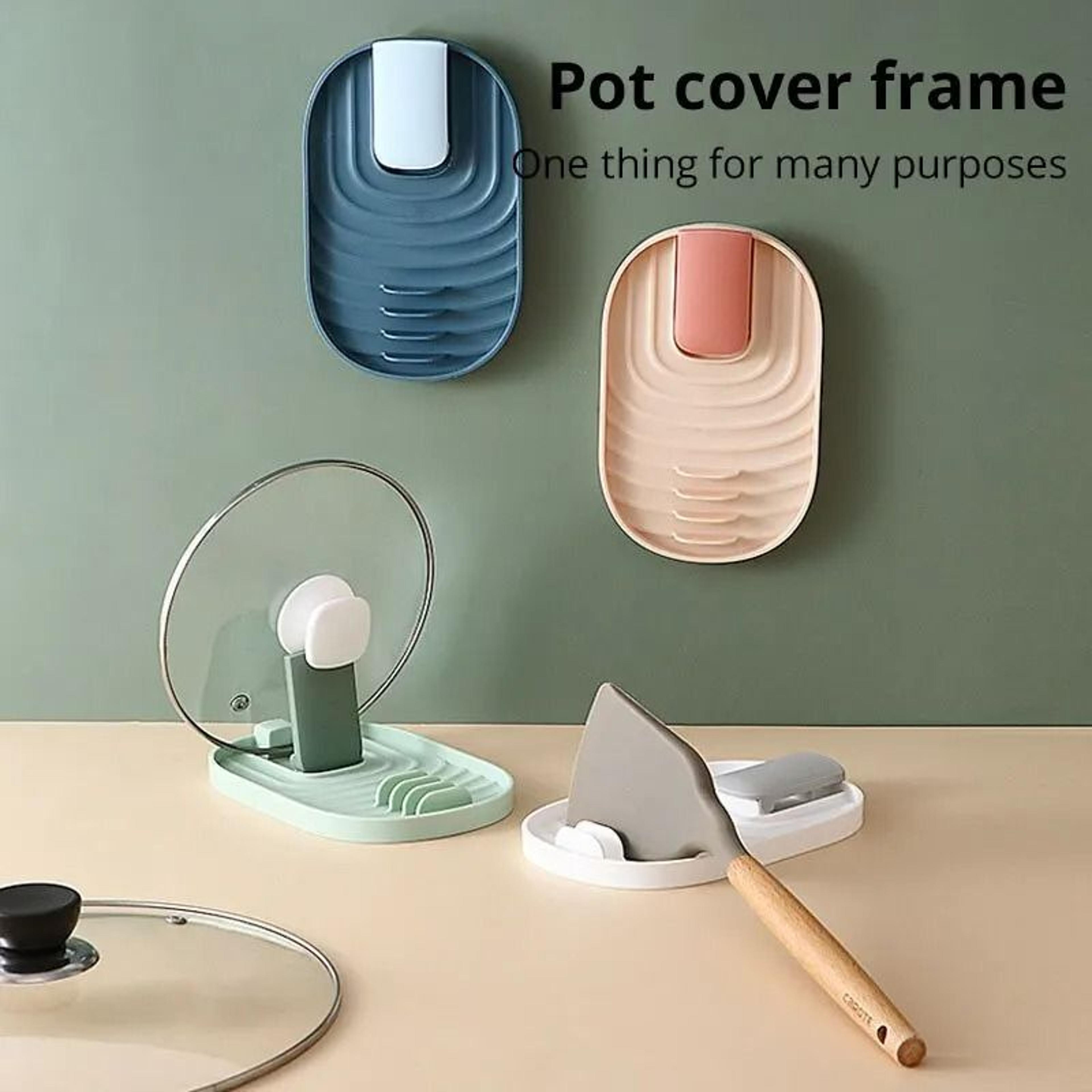 Silicone Pot Lid Stand Spoon Rest Multi Function Kitchen Utensil Holder 2