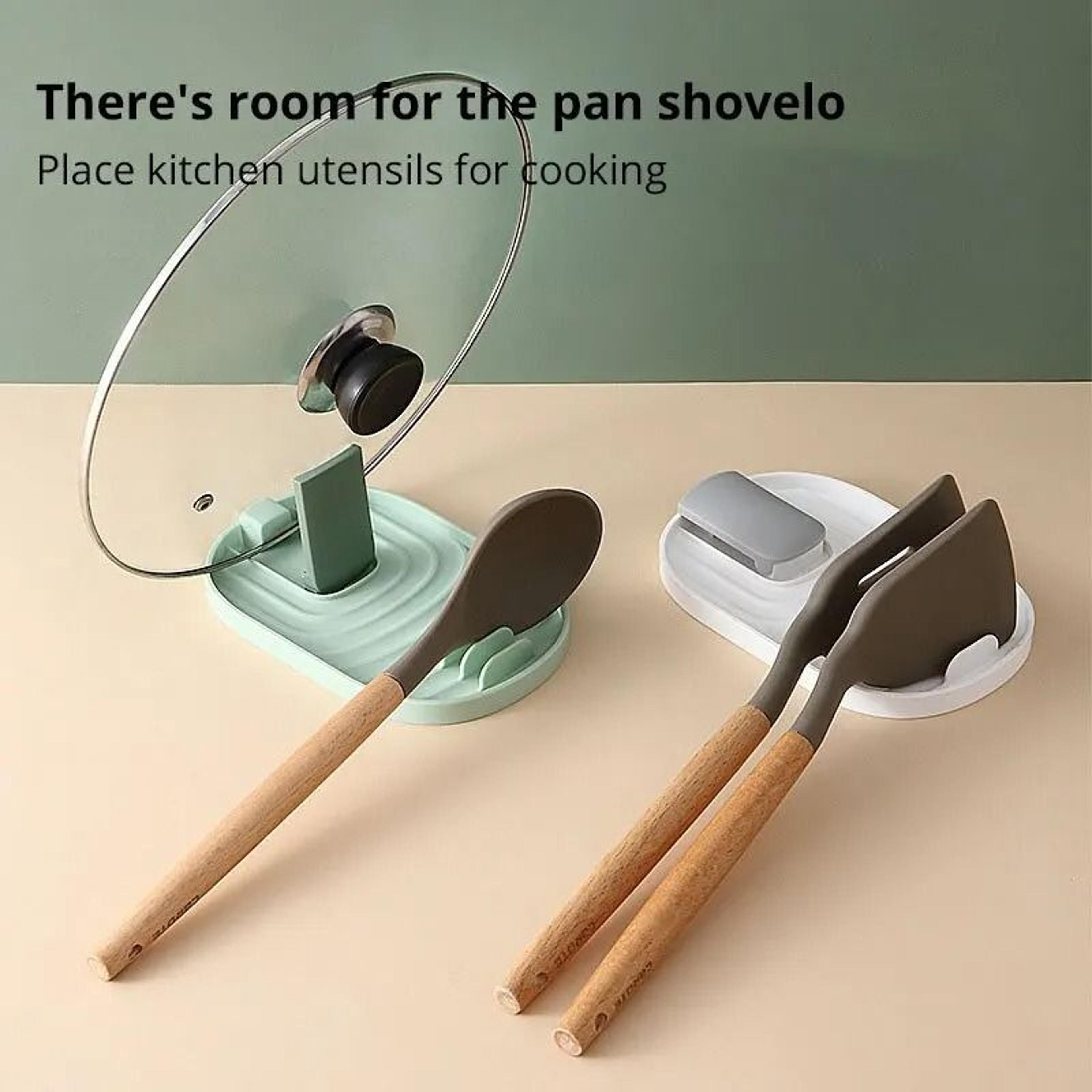 Silicone Pot Lid Stand Spoon Rest Multi Function Kitchen Utensil Holder 3