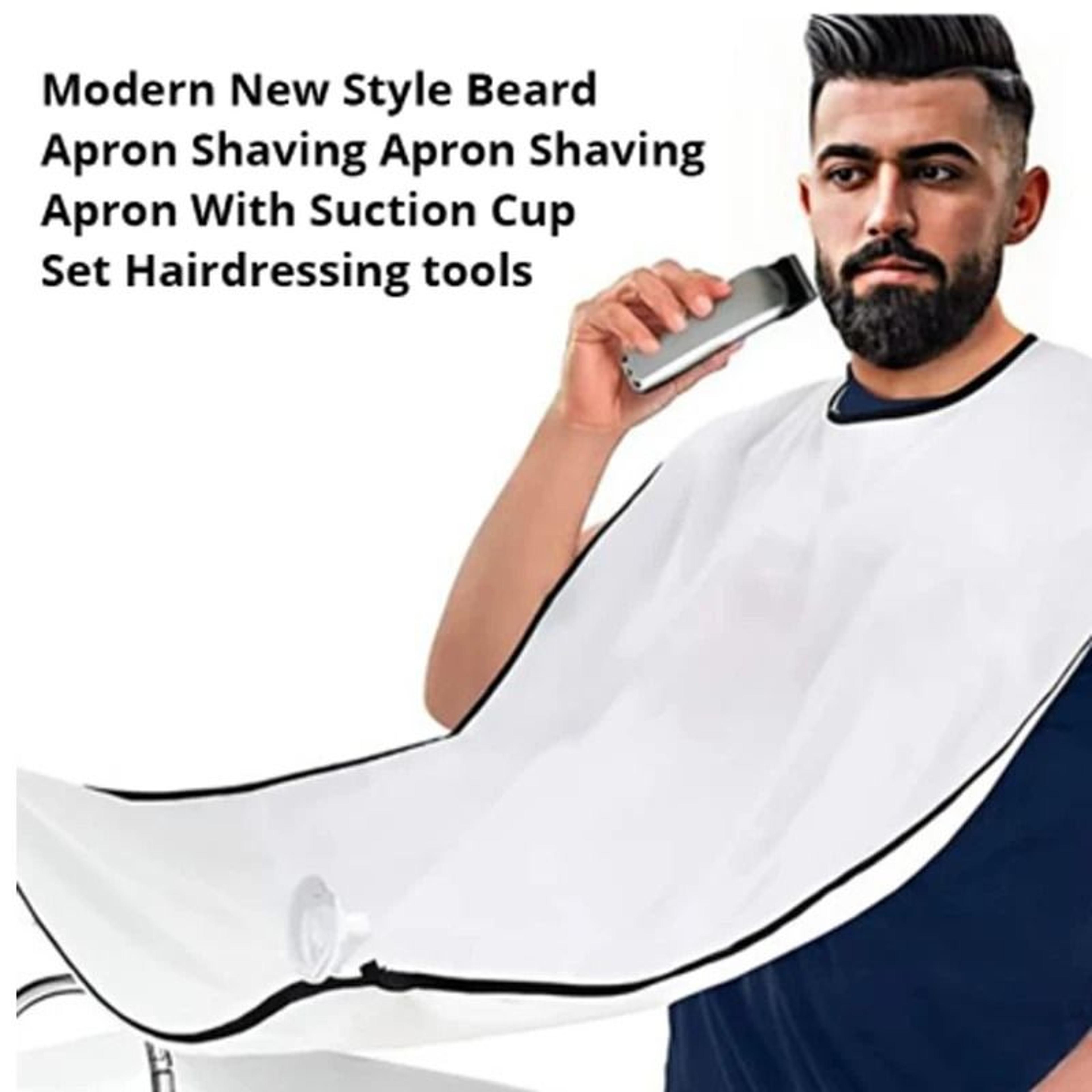 beard trimming bib apron catch catcher mirror suction cups grooming cape