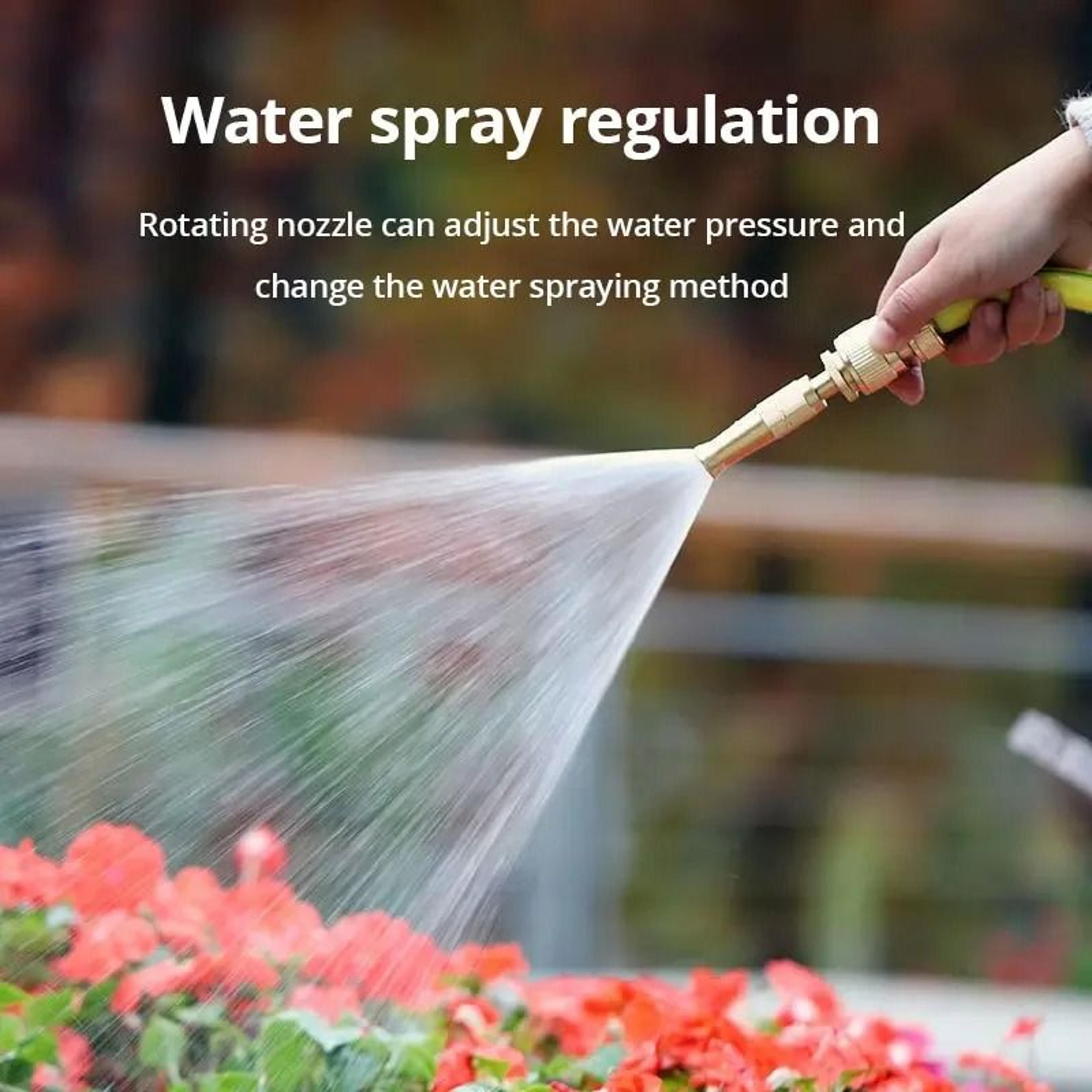Brass Hose Nozzle High Pressure Adjustable Spray Gun Car Wash Sprinkler 0