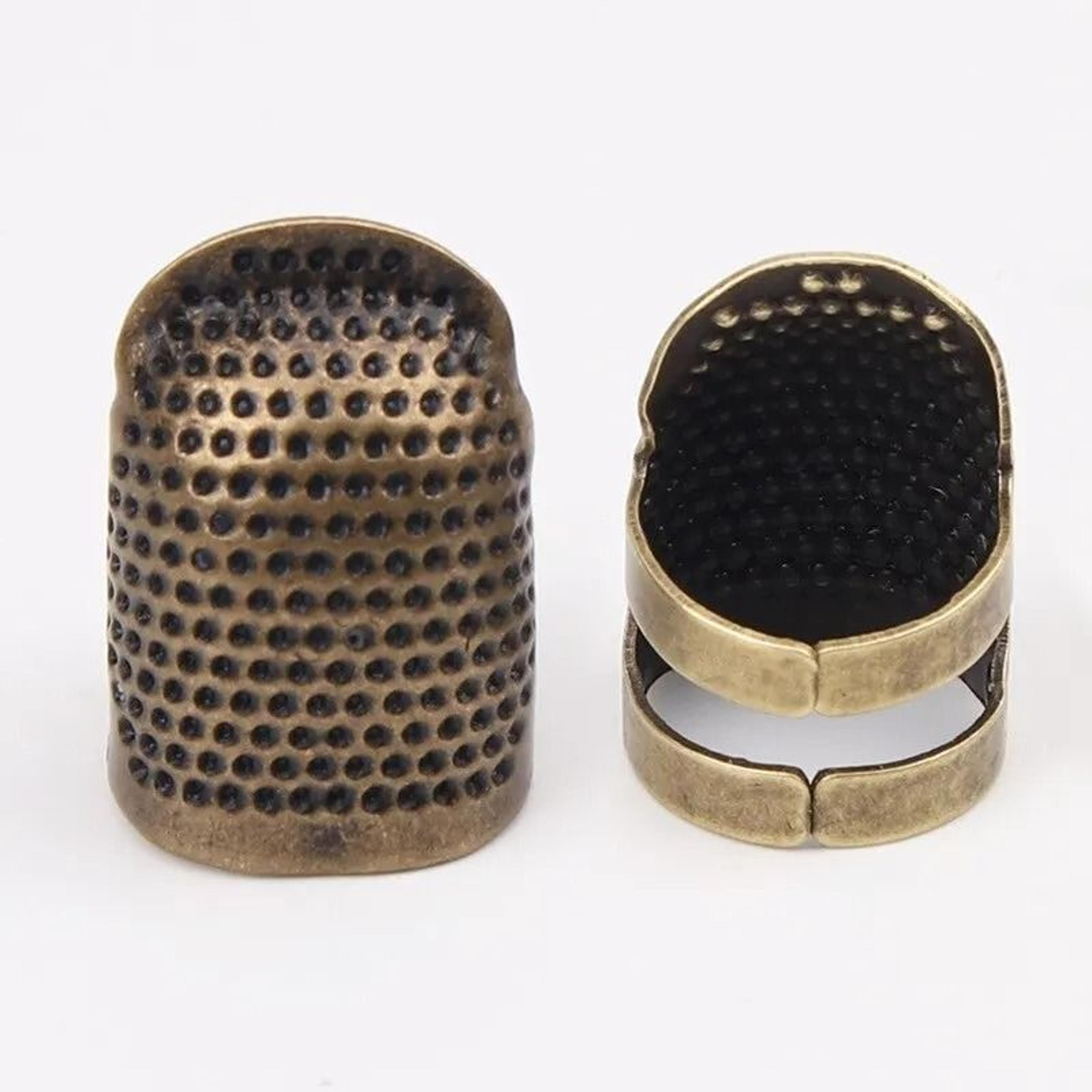 Retro Copper Sewing Thimble Finger Protector Shield Anti Slip Ring Tool 3