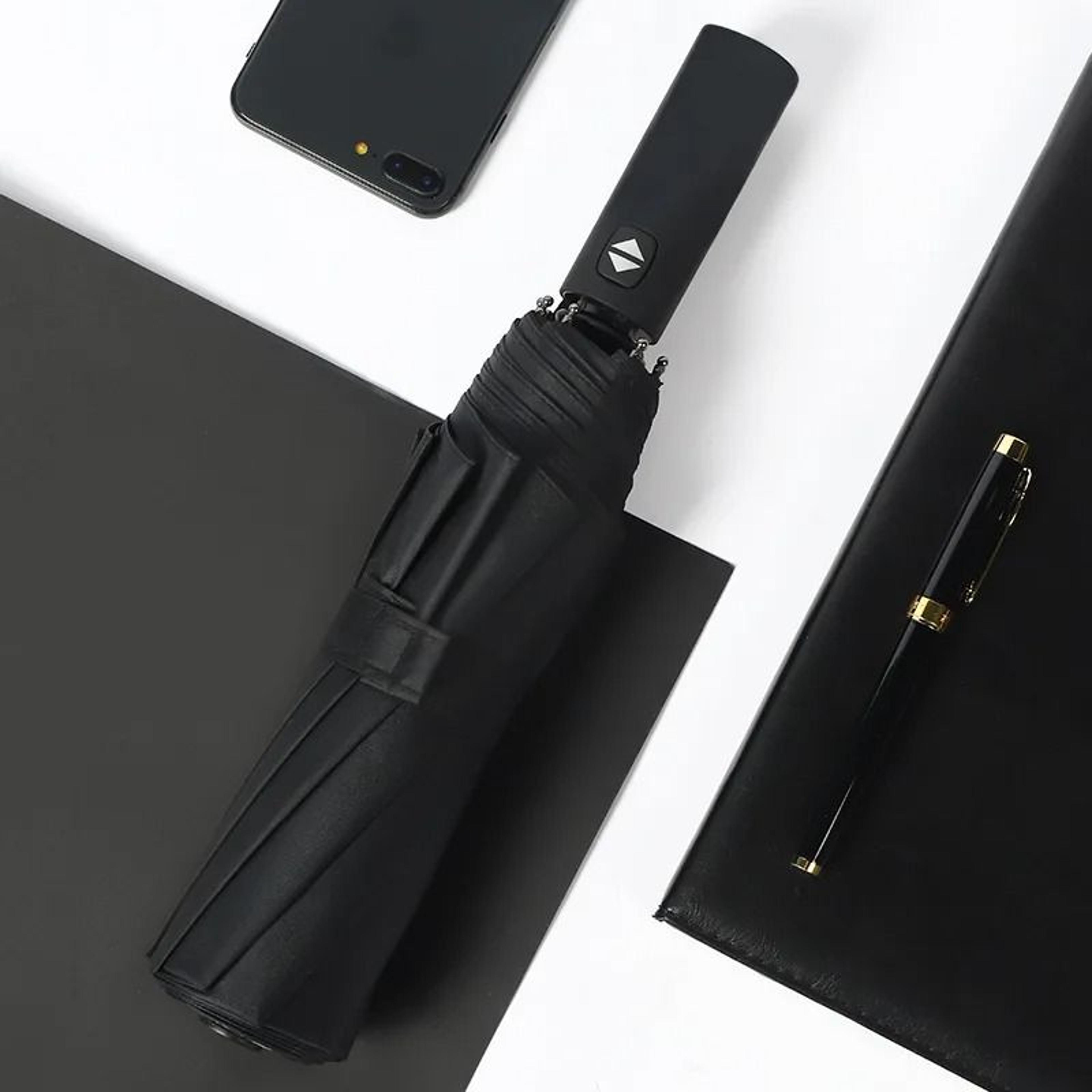 12 Rib Windproof Fully Automatic Double Layer Rain Umbrella Large Business 2