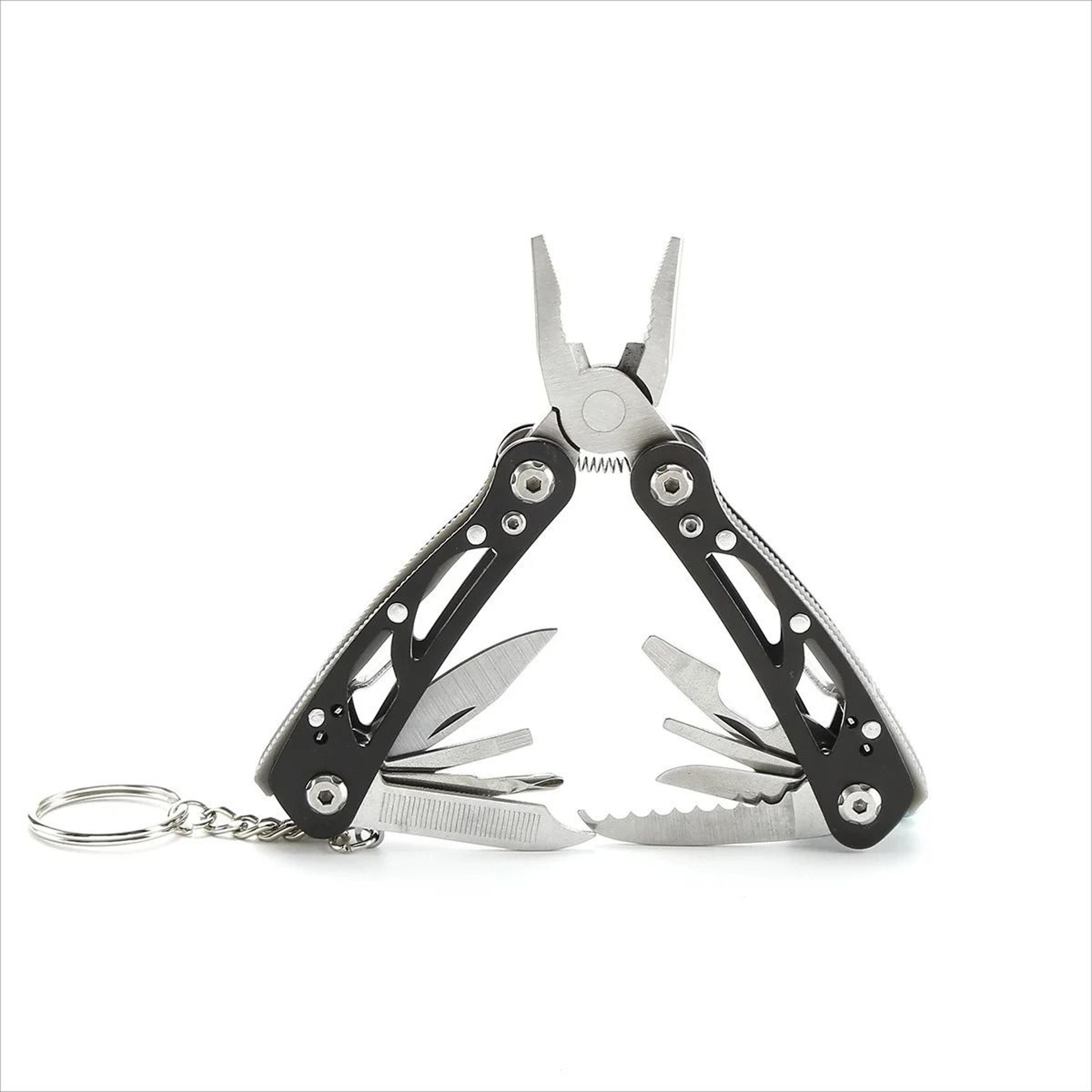Outdoor Mini Multitool Folding Pliers Pocket EDC Gear Keychain Set 3