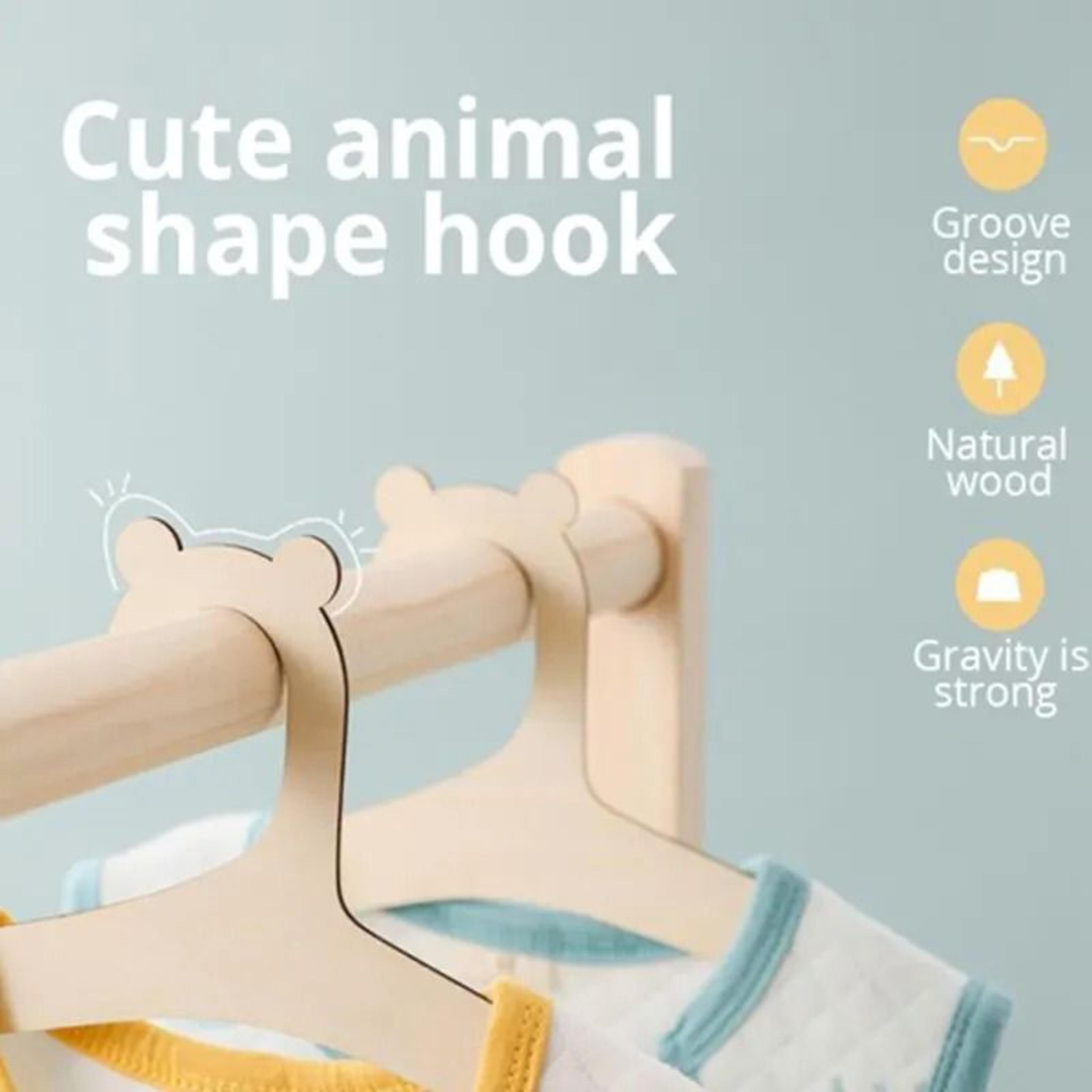 10pcs wooden baby hangers anti slip infant toddler nursery closet organizer
