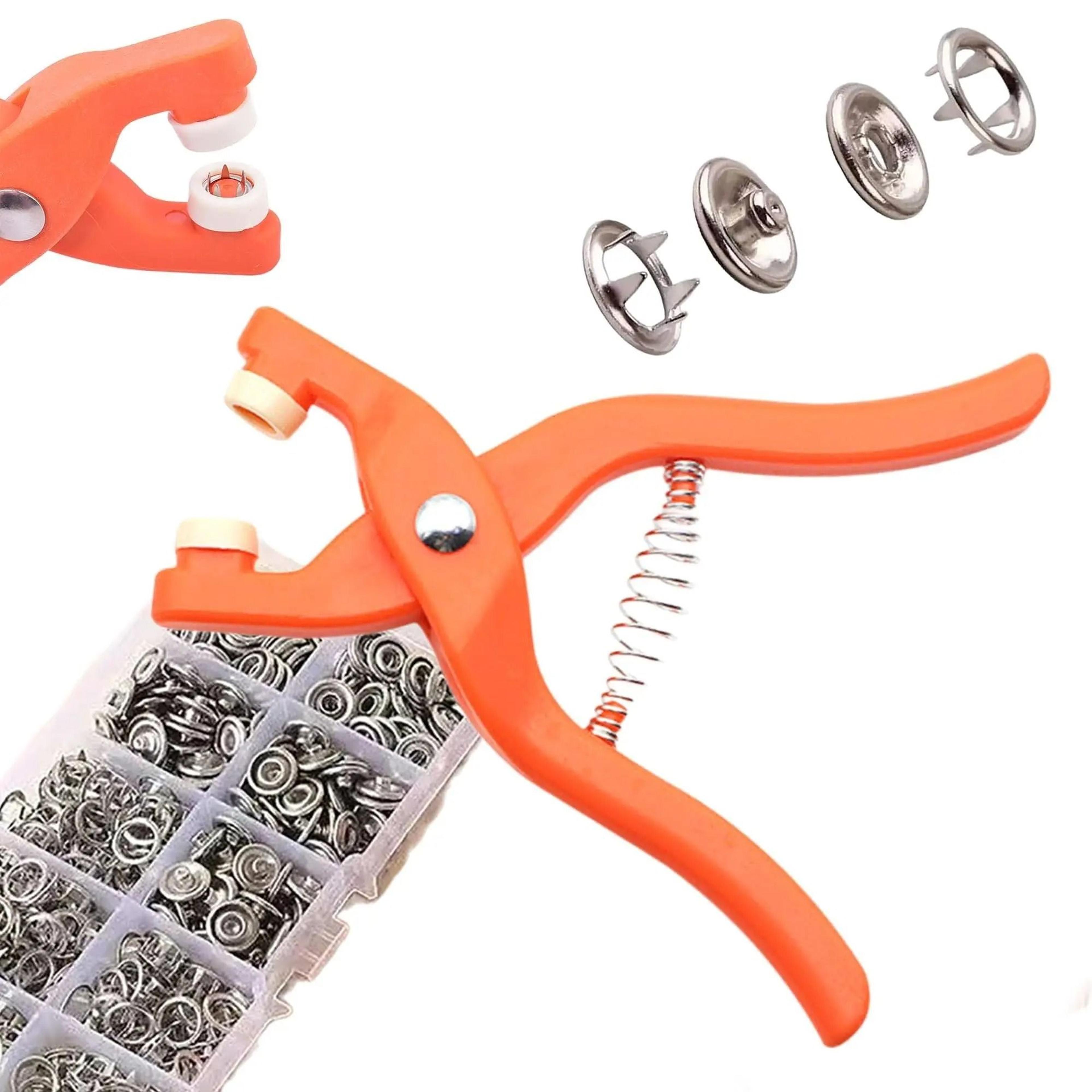 50 Sets Metal Snap Button Kit With Hand Pressure Pliers Tool DIY Crafting 0