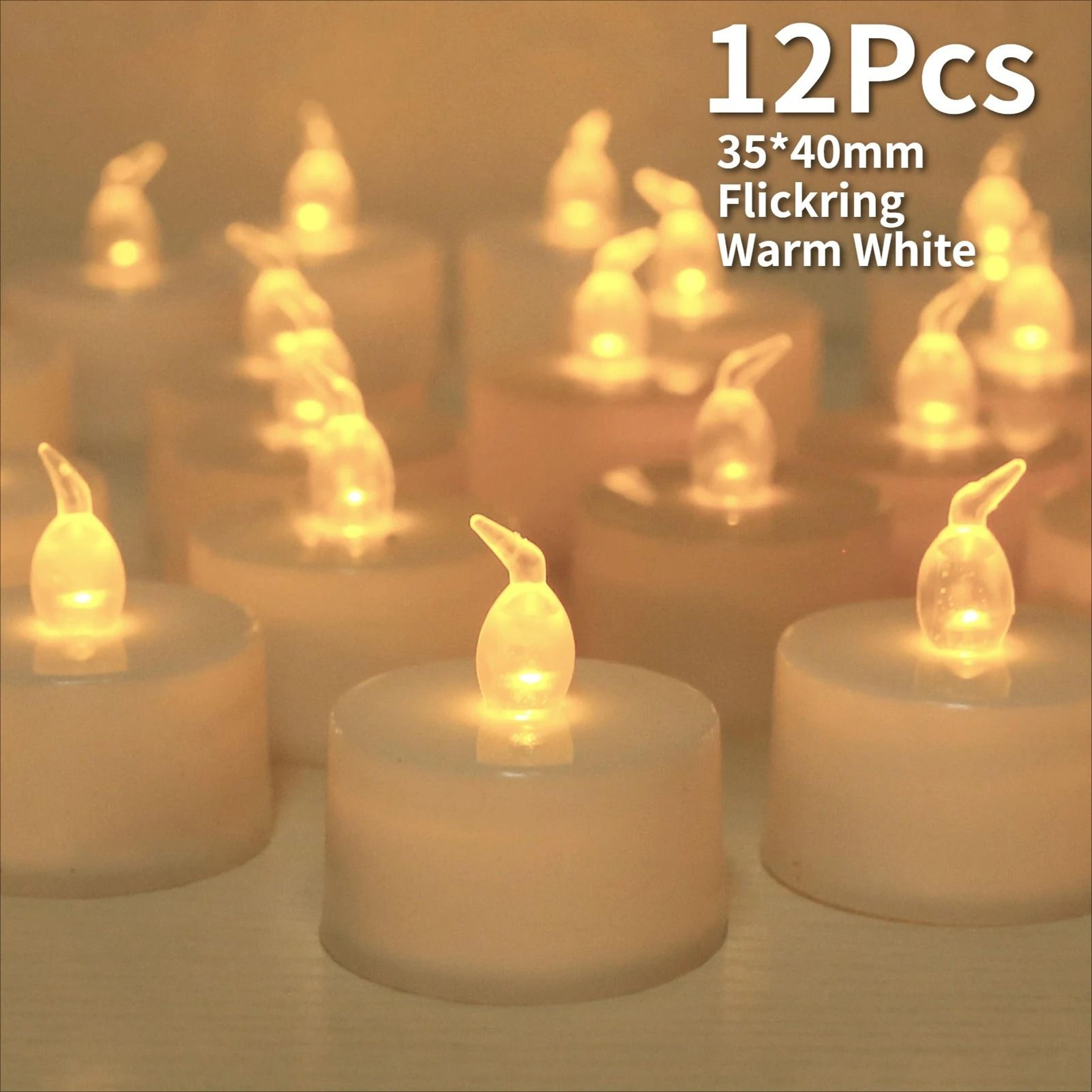 Flameless LED Tea Light Candles Flickering Warm Light Set Remote Control 6