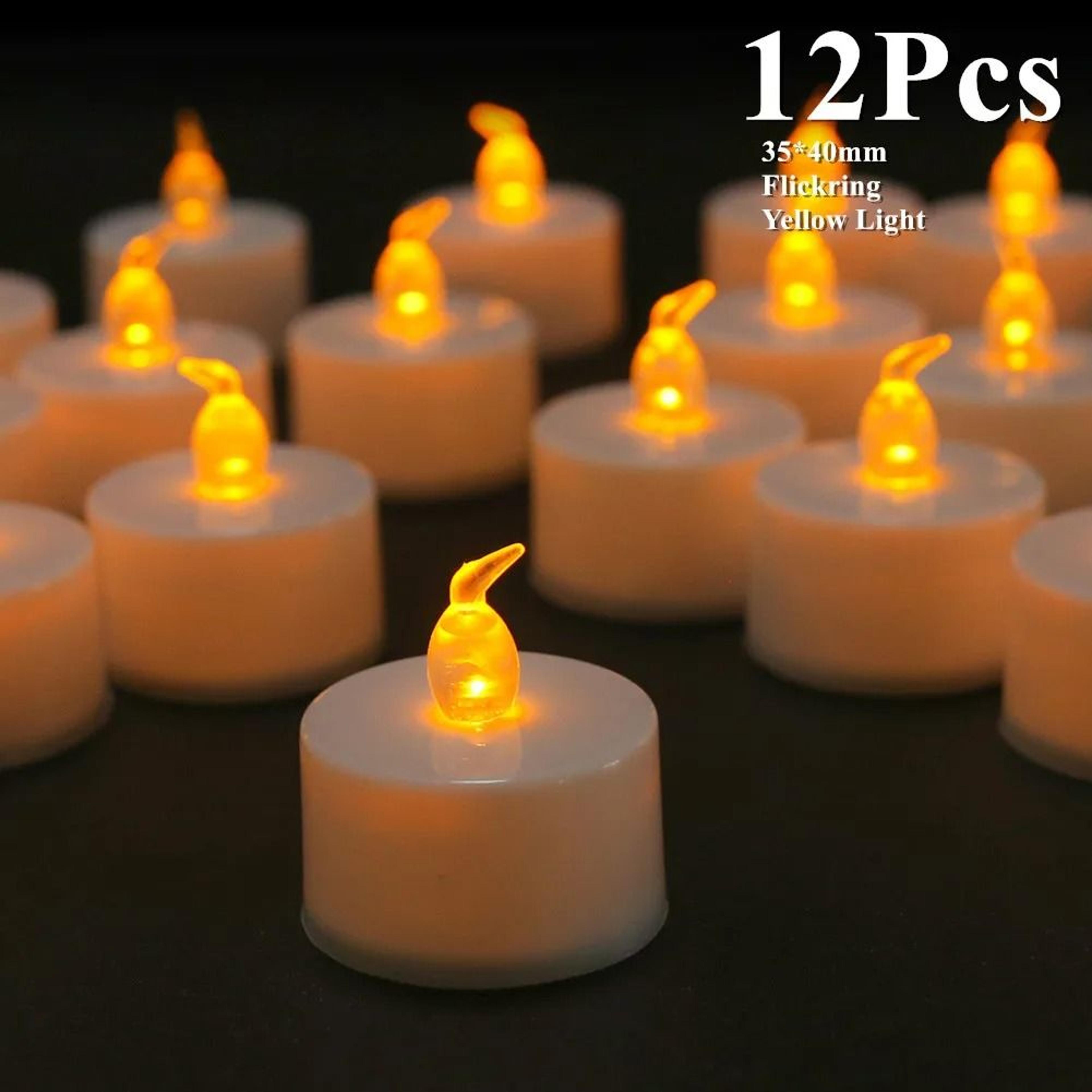 Flameless LED Tea Light Candles Flickering Warm Light Set Remote Control 11
