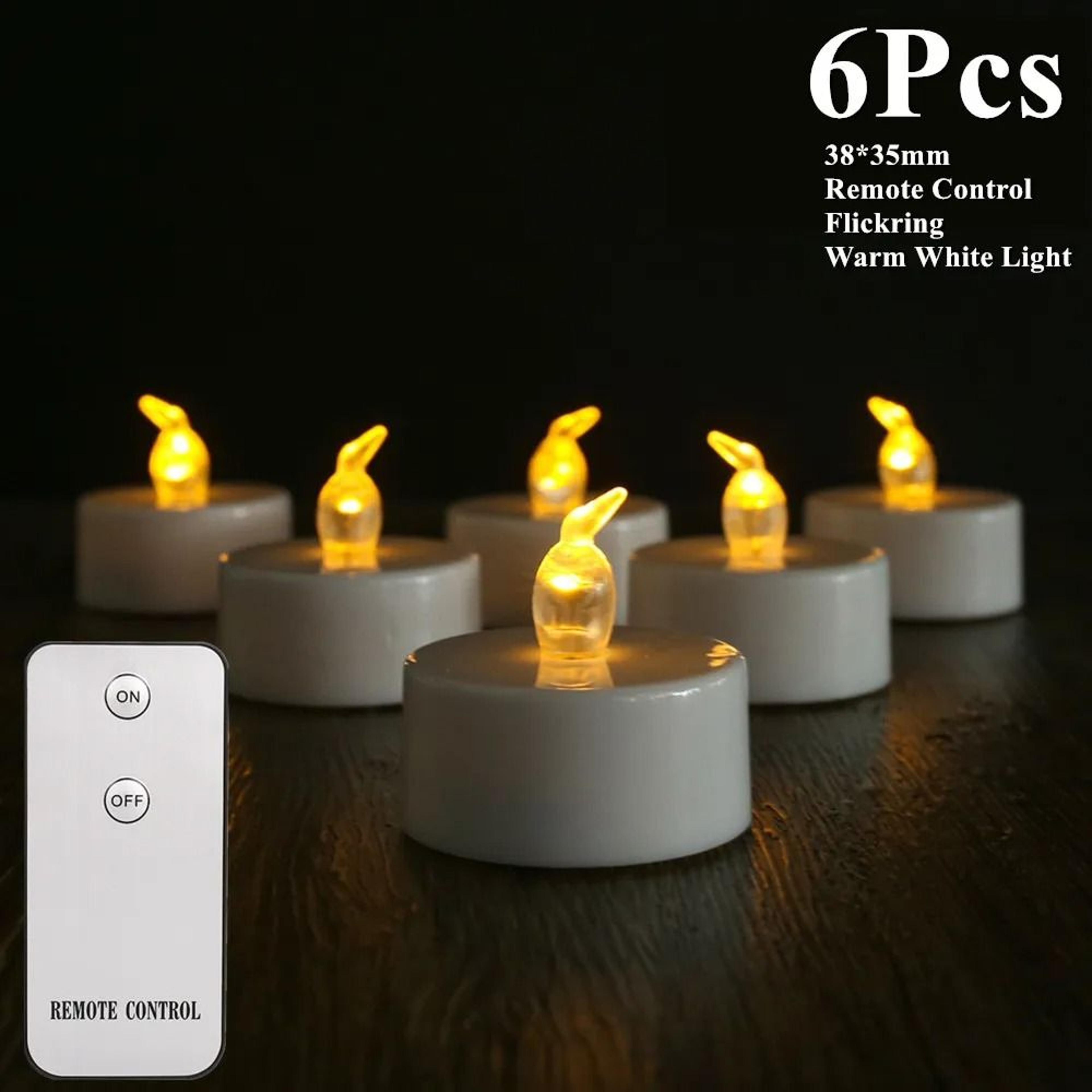 Flameless LED Tea Light Candles Flickering Warm Light Set Remote Control 7