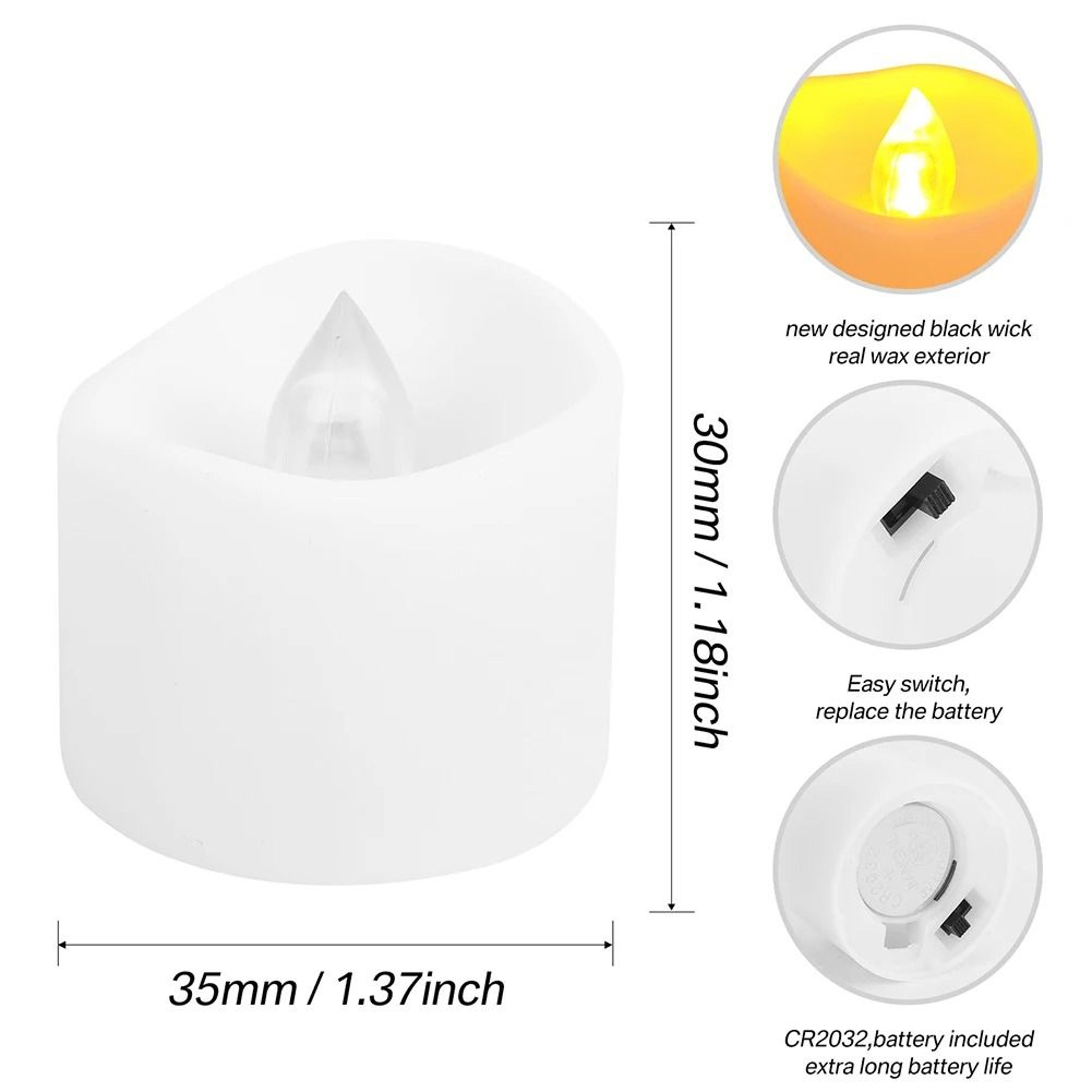 Flameless Flickering LED Tea Lights Remote Control Creative Wishing Candles Set 4