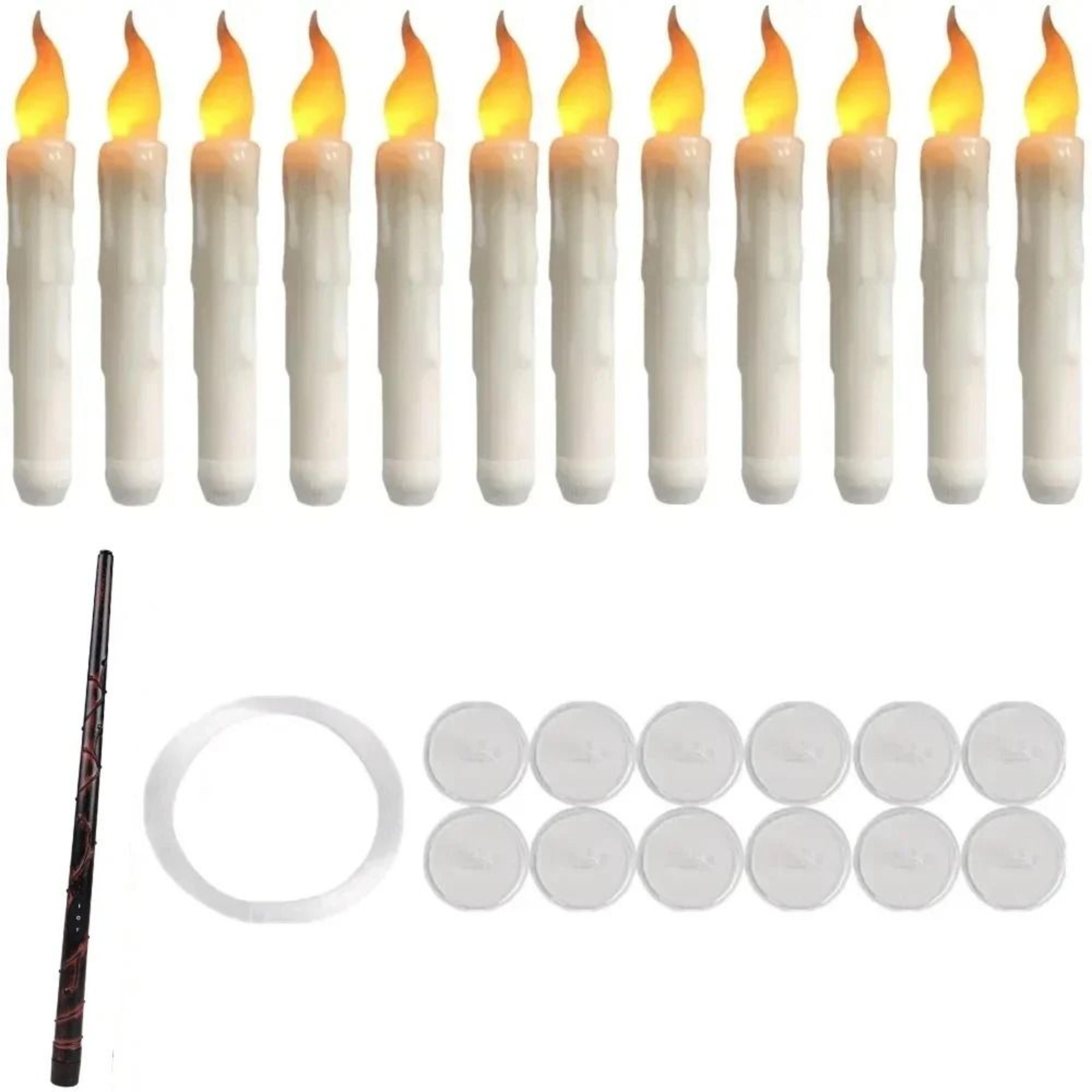 LED Floating Candles Magic Wand Remote Control Flameless Flying Light Set 6