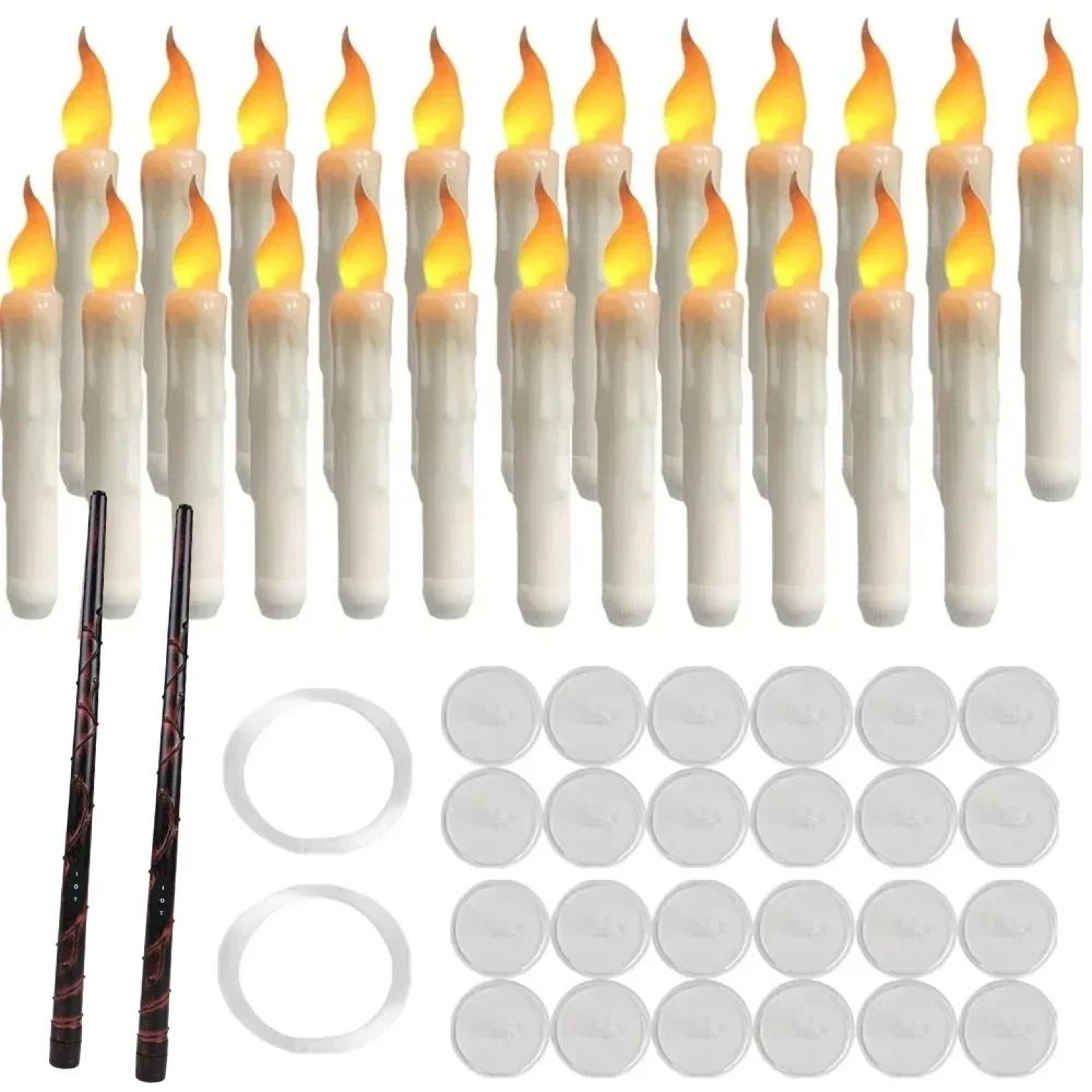 LED Floating Candles Magic Wand Remote Control Flameless Flying Light Set 7