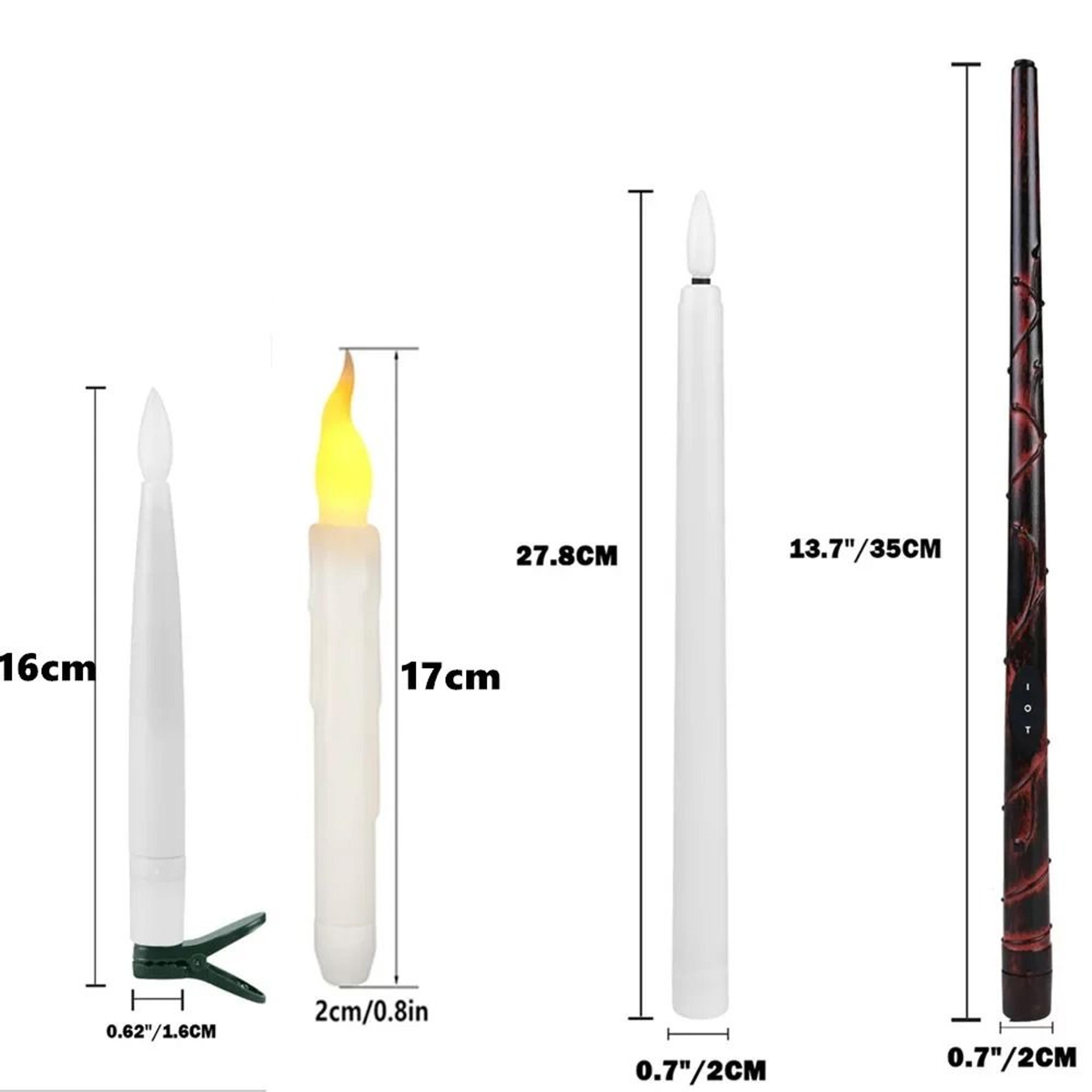 Floating Candles Magic Wand Remote Flickering Warm Light Flameless Taper Set 5
