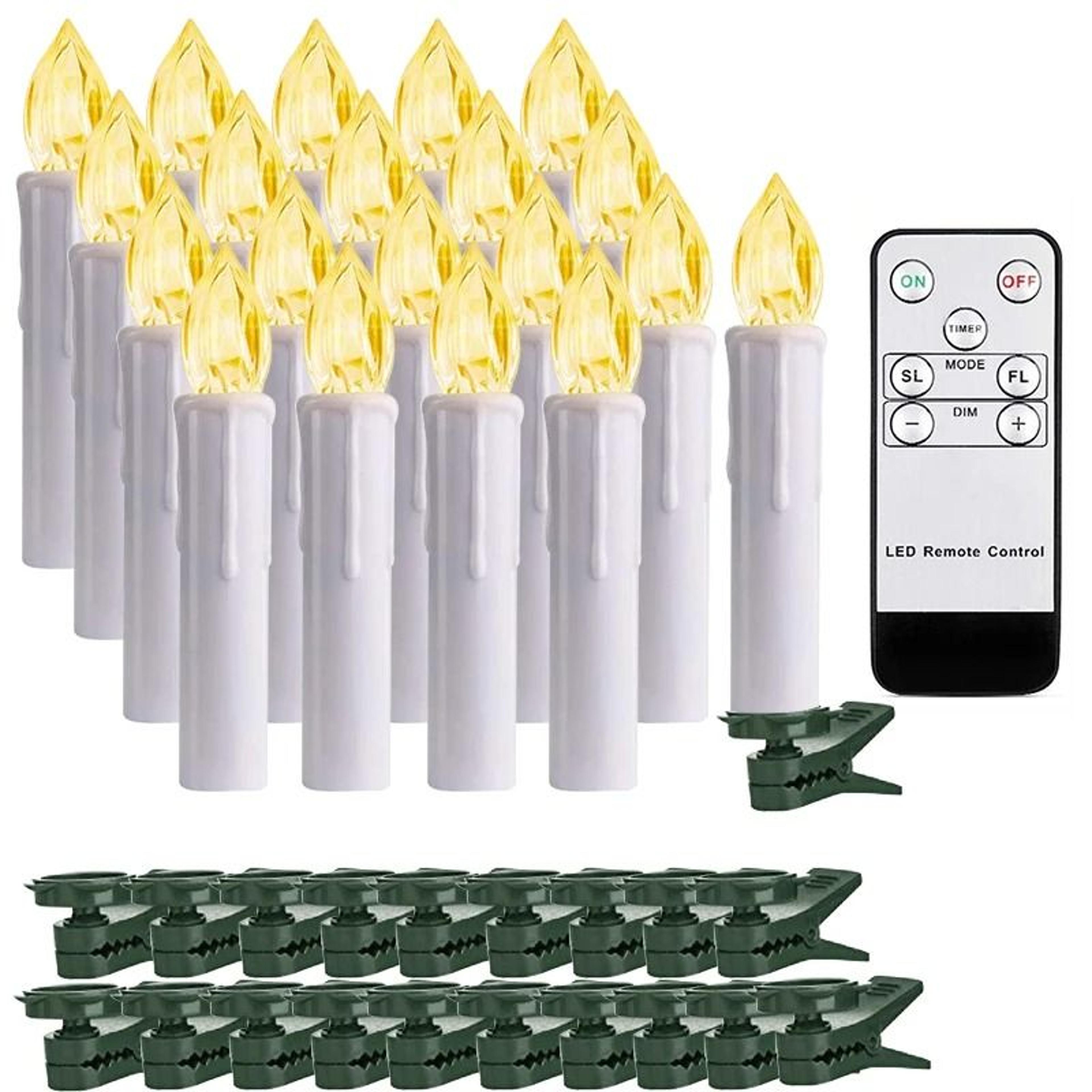200 Hours LED Candle Remote Timer Flickering Warm Light Tree Decor Set 0