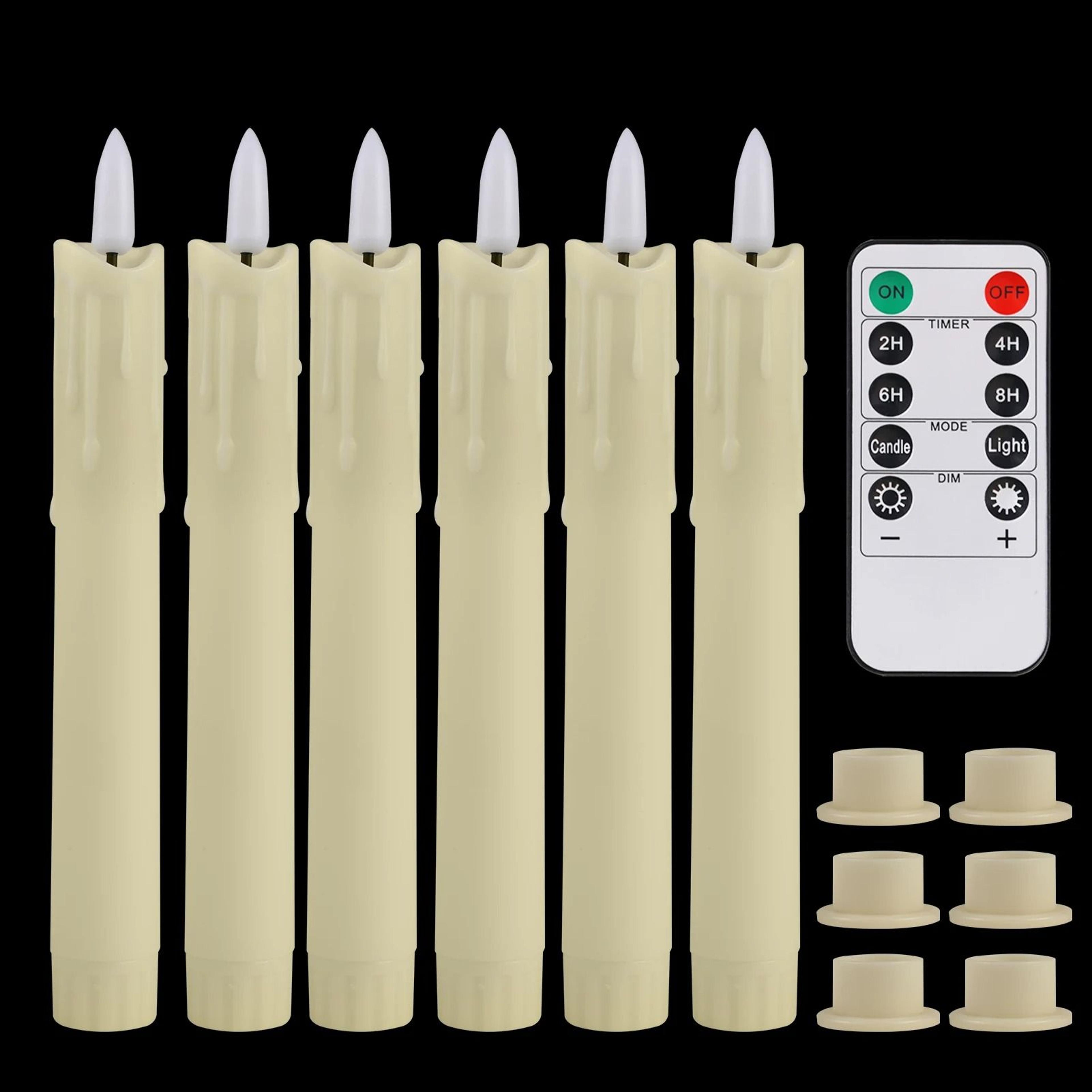 6 Pack Remote Control LED Flameless Decorative Candles Battery Timer Set 14